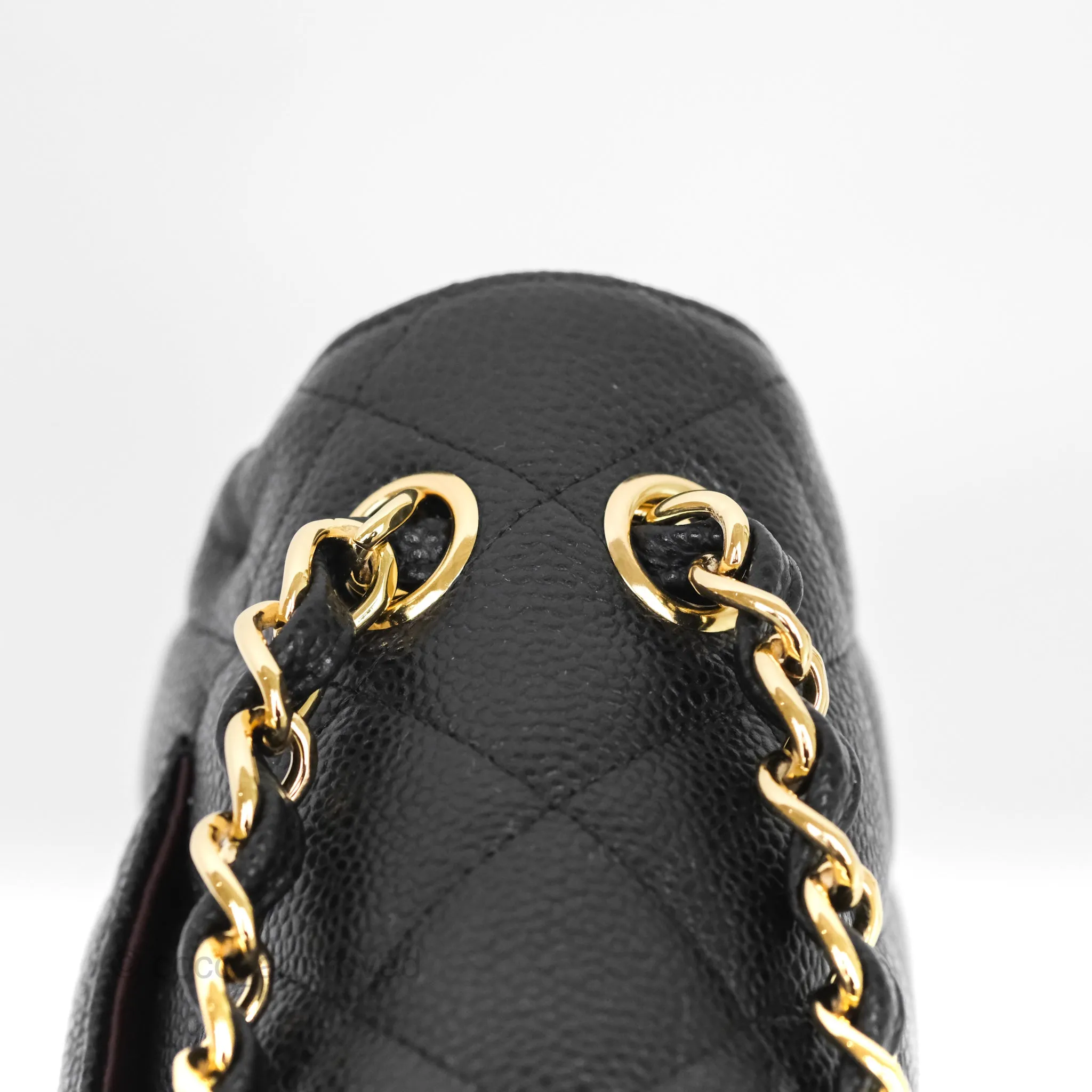 Chanel Jumbo Double Flap Black Caviar Gold Hardware⁣⁣