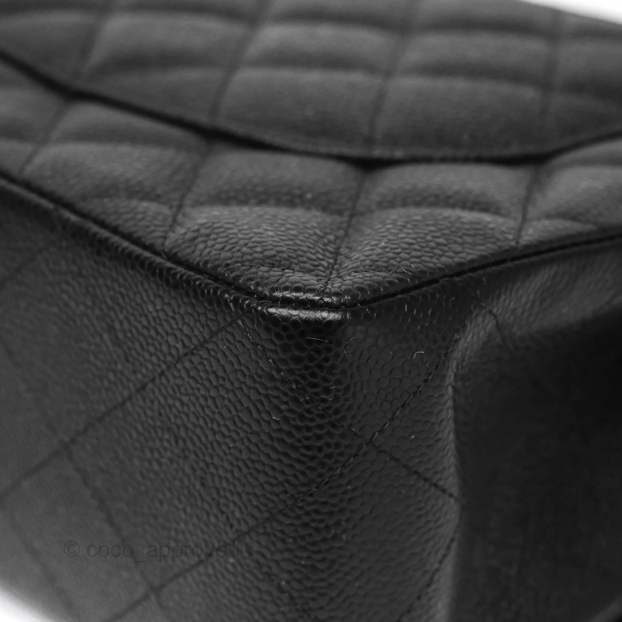 Chanel Jumbo Double Flap Black Caviar Gold Hardware⁣⁣