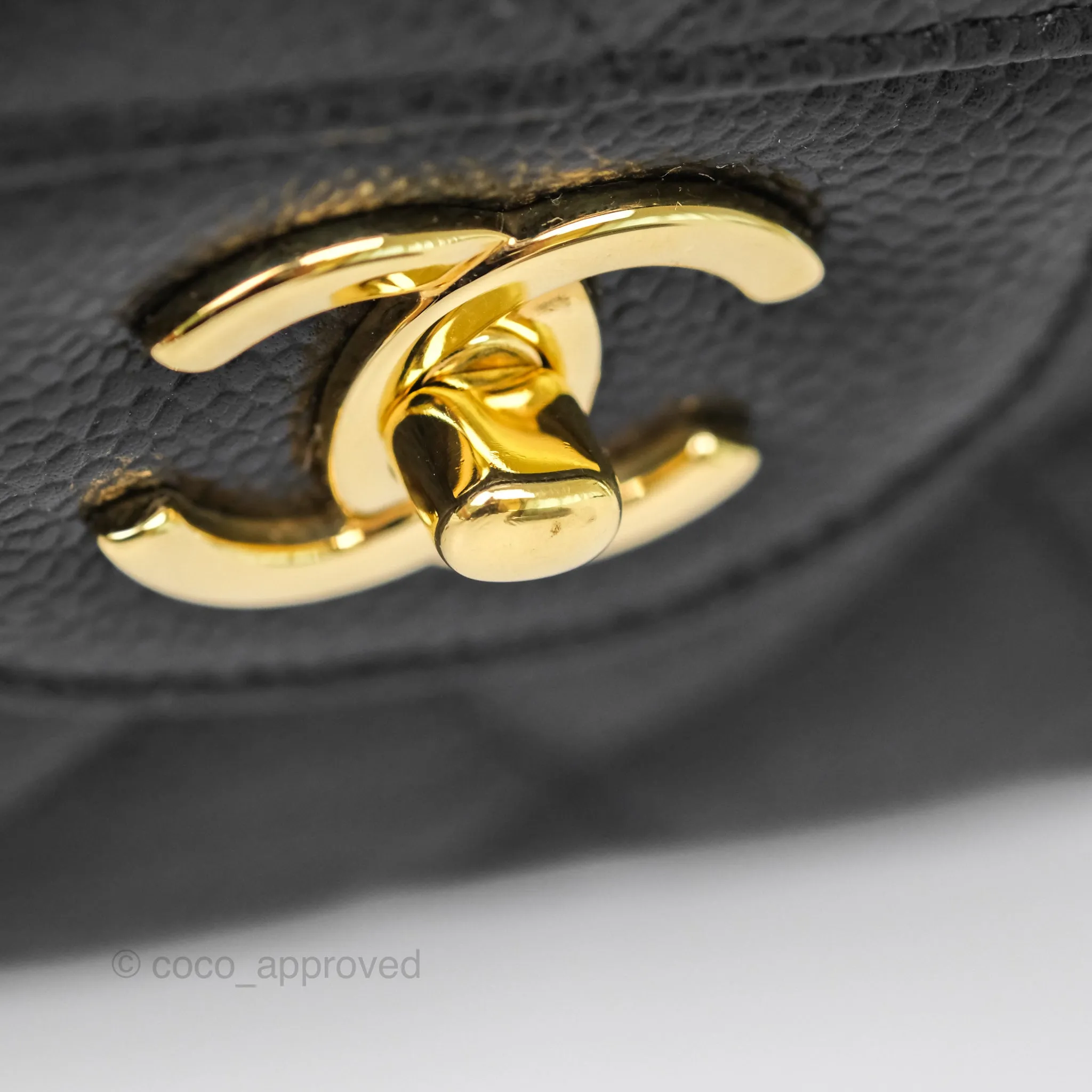 Chanel Jumbo Double Flap Black Caviar Gold Hardware⁣⁣