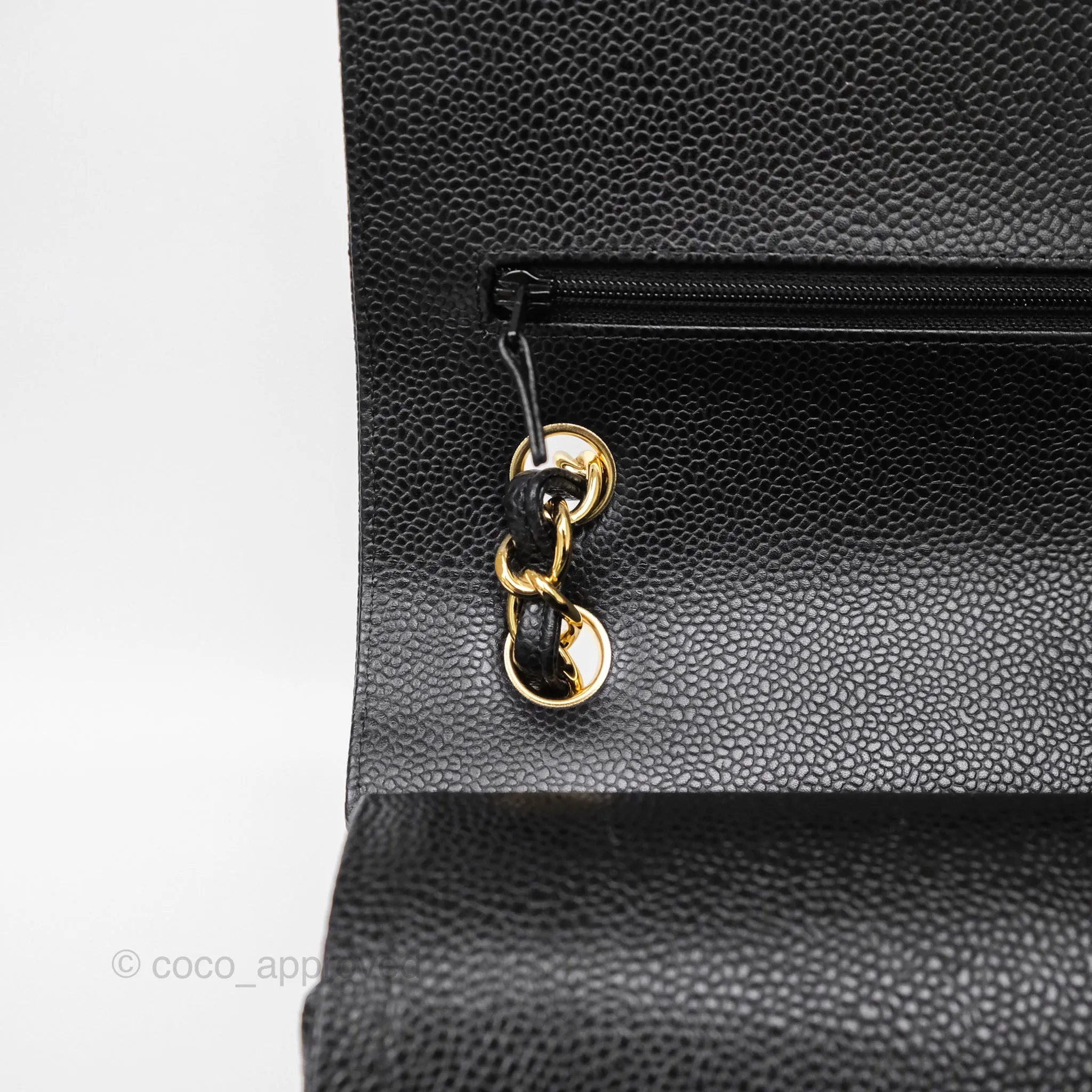 Chanel Jumbo Double Flap Black Caviar Gold Hardware⁣⁣