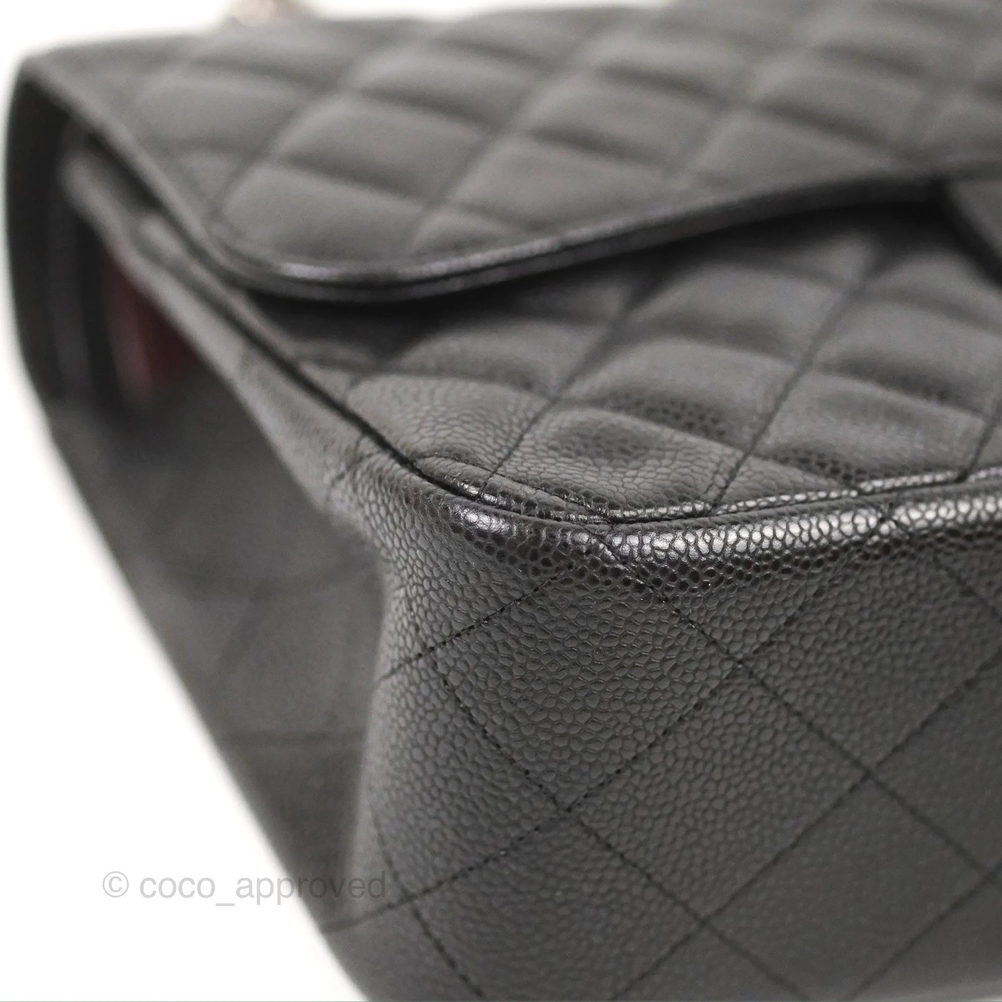 Chanel Jumbo Double Flap Black Caviar Silver Hardware⁣⁣