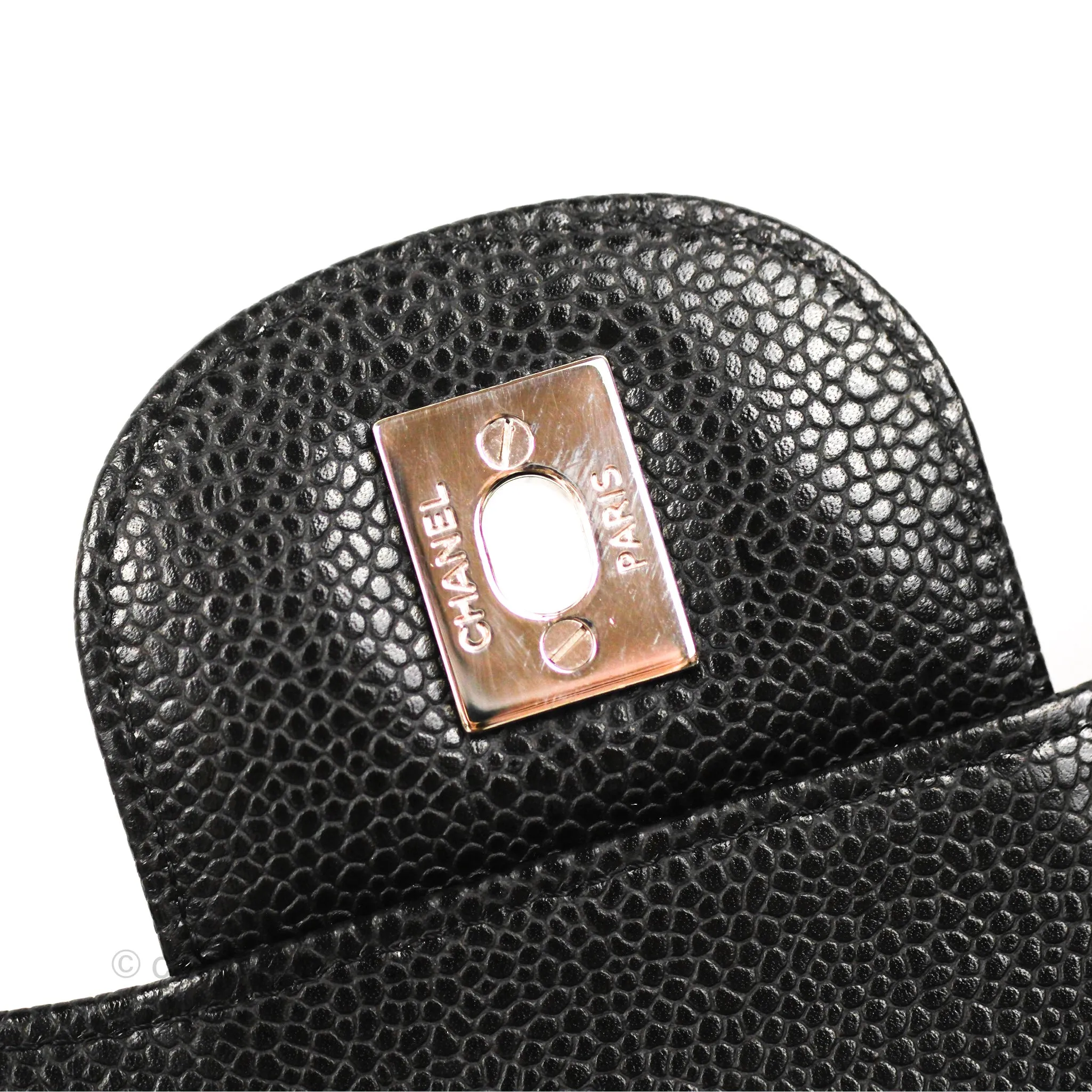 Chanel Jumbo Double Flap Black Caviar Silver Hardware⁣⁣
