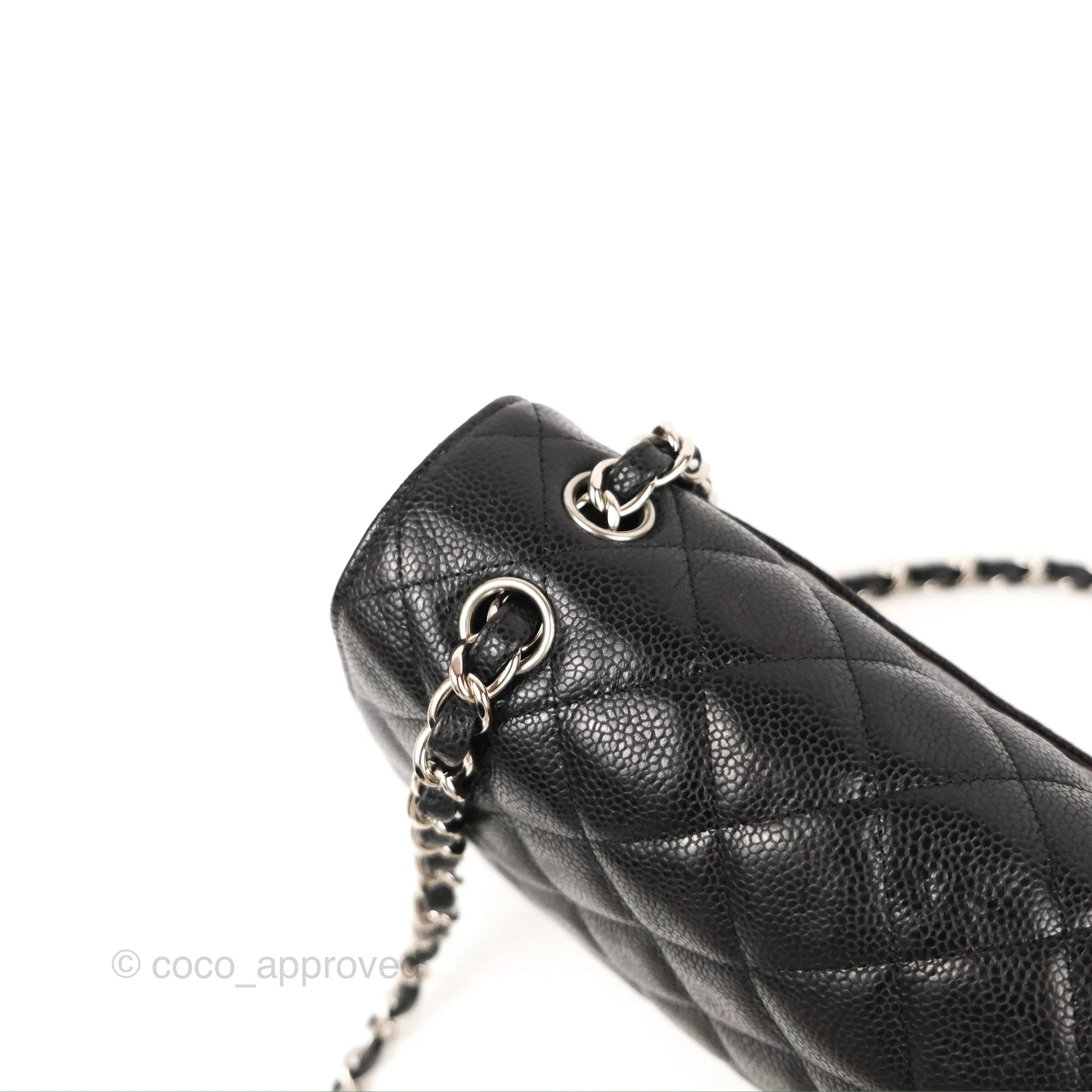 Chanel Jumbo Double Flap Black Caviar Silver Hardware⁣⁣