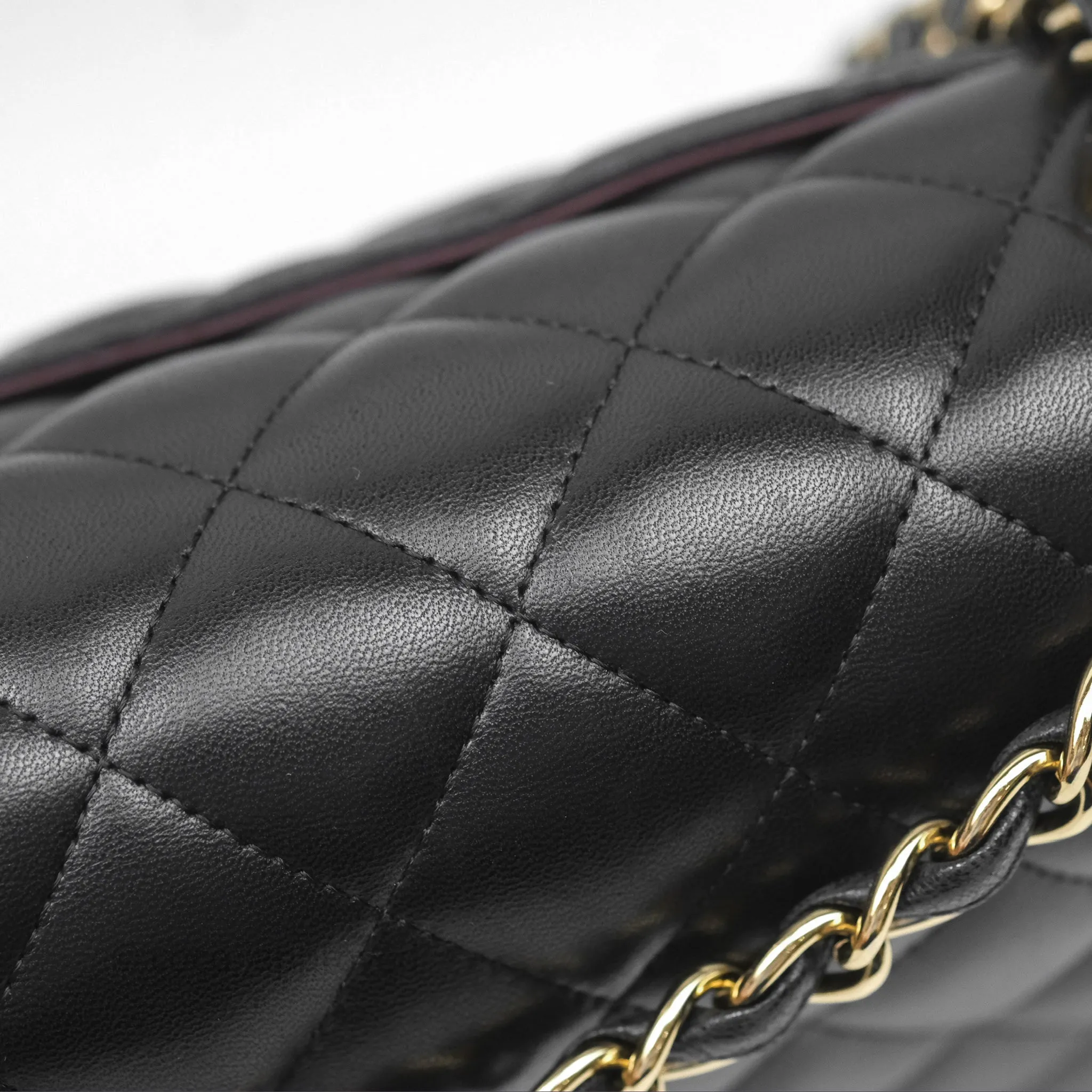 Chanel Jumbo Double Flap Black Lambskin Gold Hardware⁣⁣
