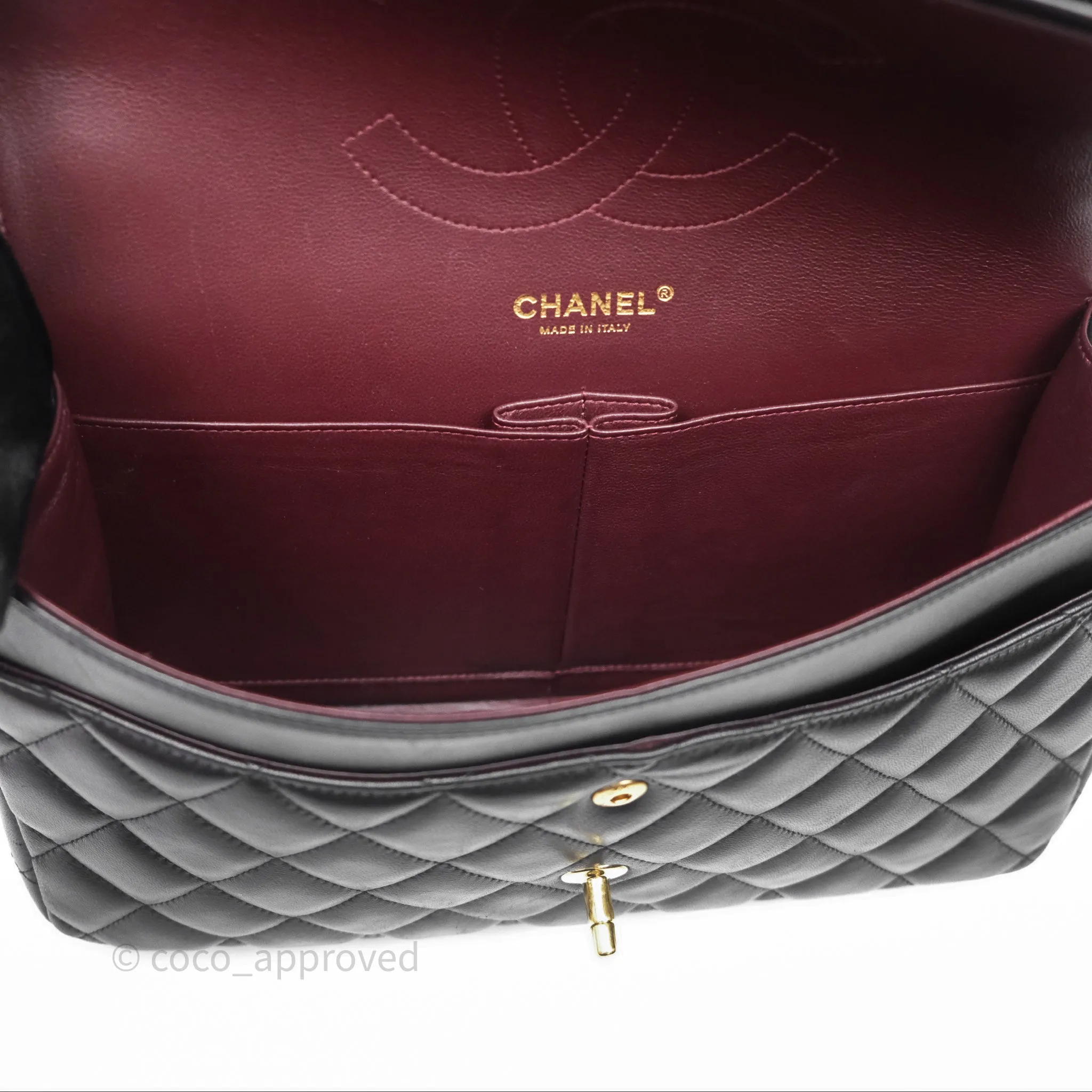 Chanel Jumbo Double Flap Black Lambskin Gold Hardware⁣⁣