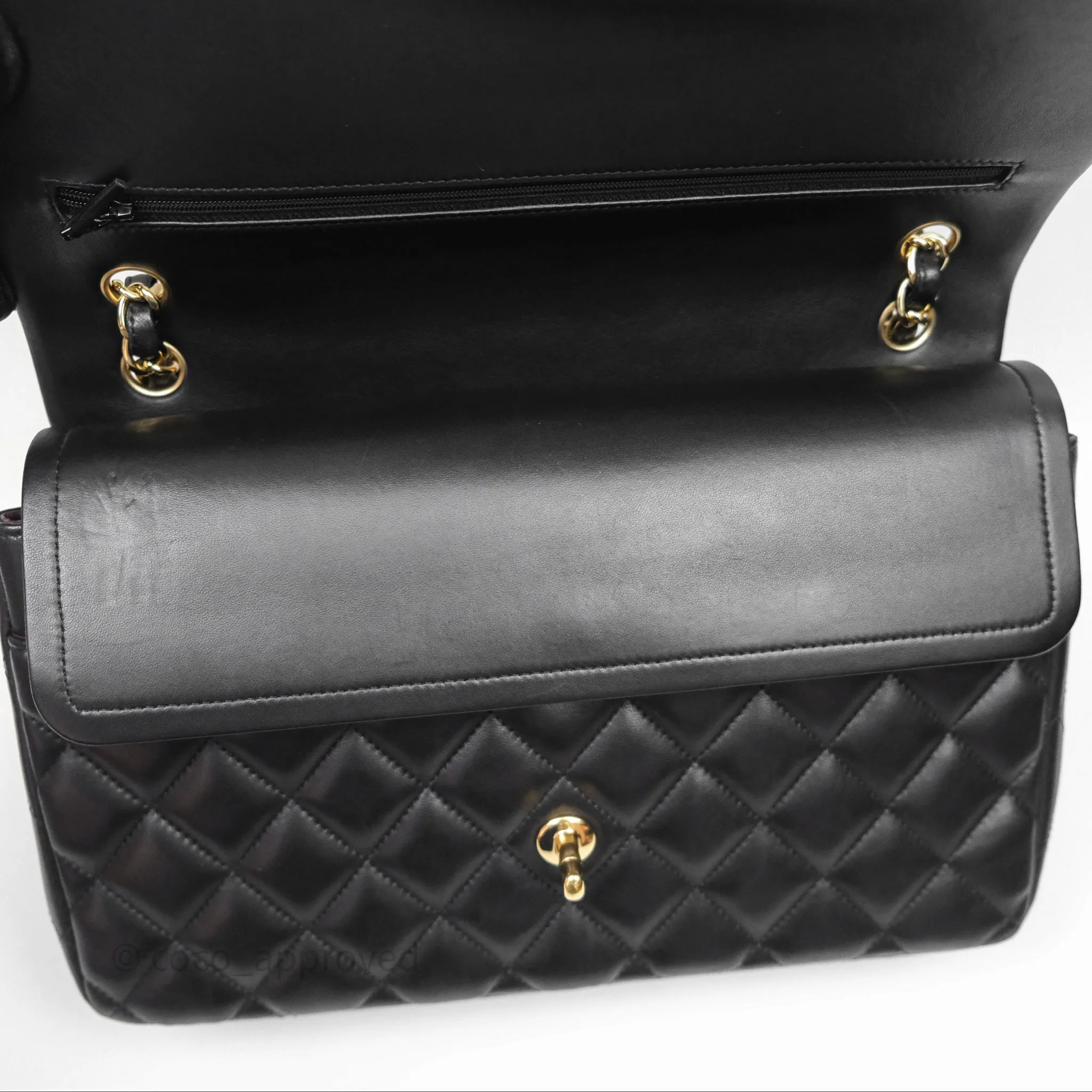 Chanel Jumbo Double Flap Black Lambskin Gold Hardware⁣⁣
