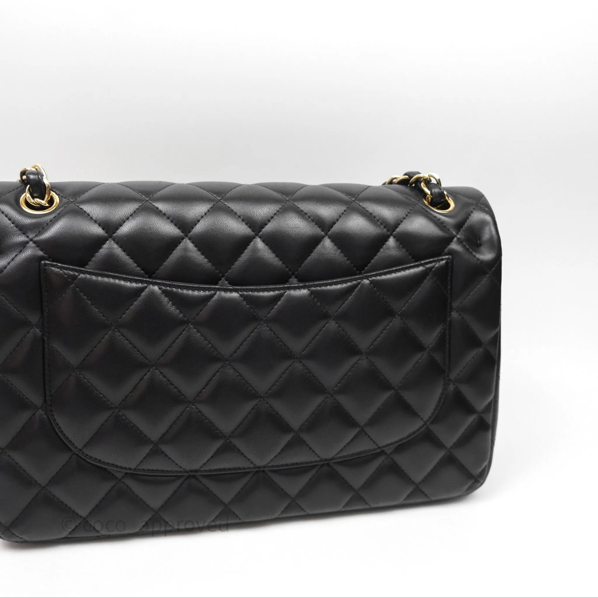 Chanel Jumbo Double Flap Black Lambskin Gold Hardware⁣⁣
