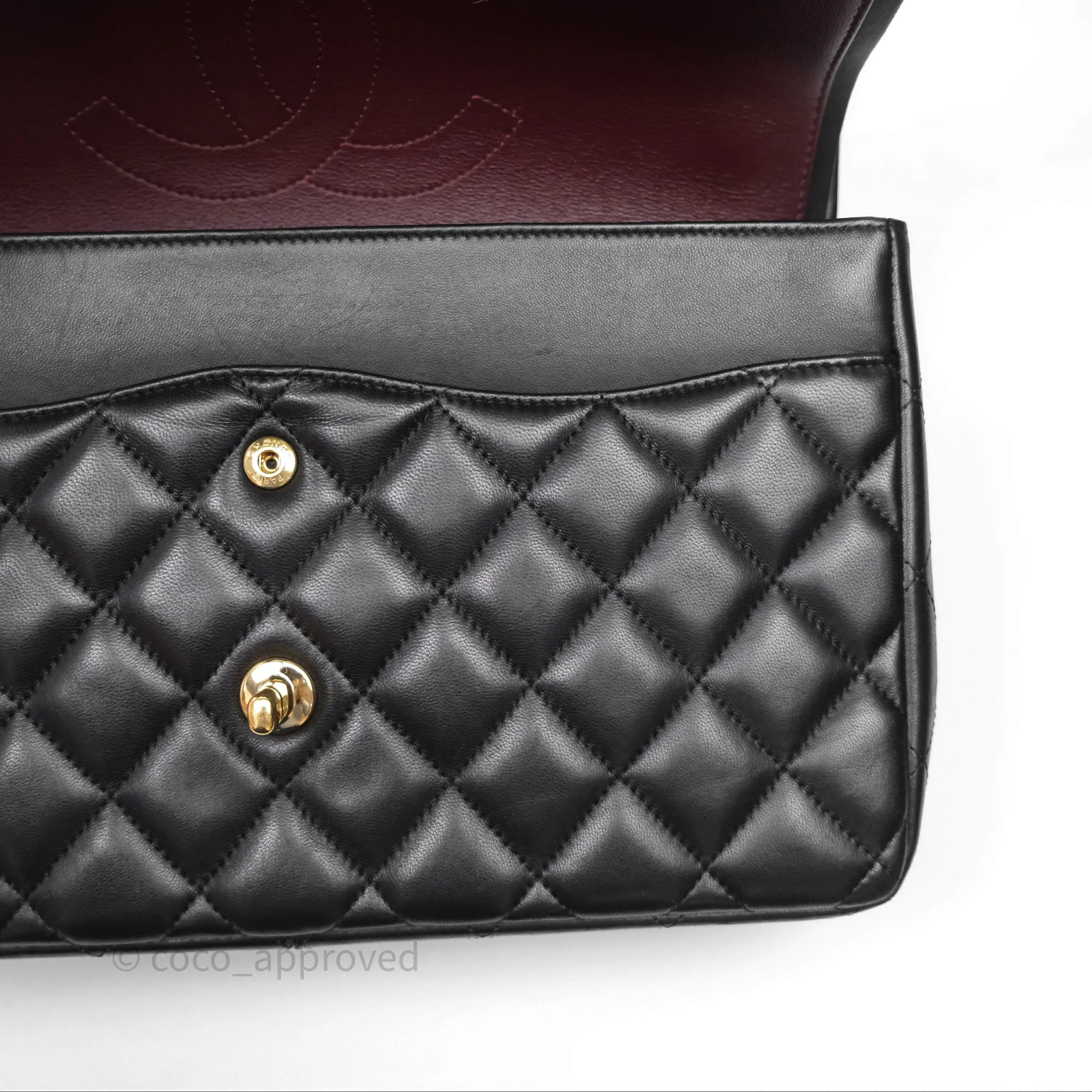 Chanel Jumbo Double Flap Black Lambskin Gold Hardware⁣⁣