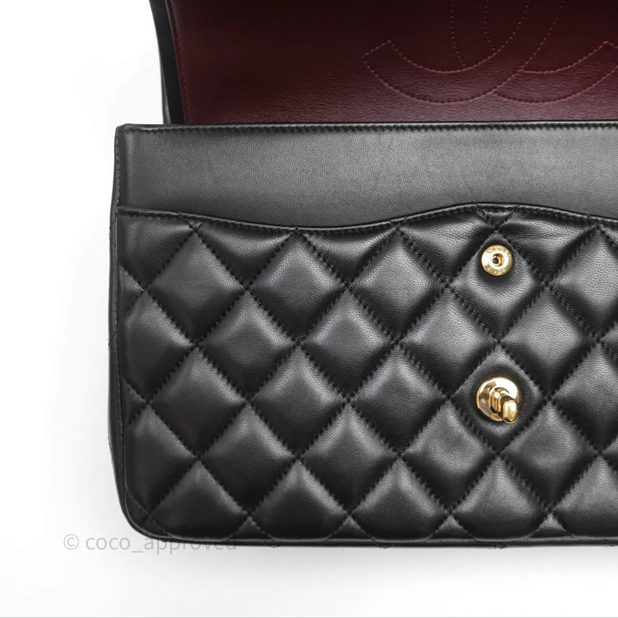 Chanel Jumbo Double Flap Black Lambskin Gold Hardware⁣⁣