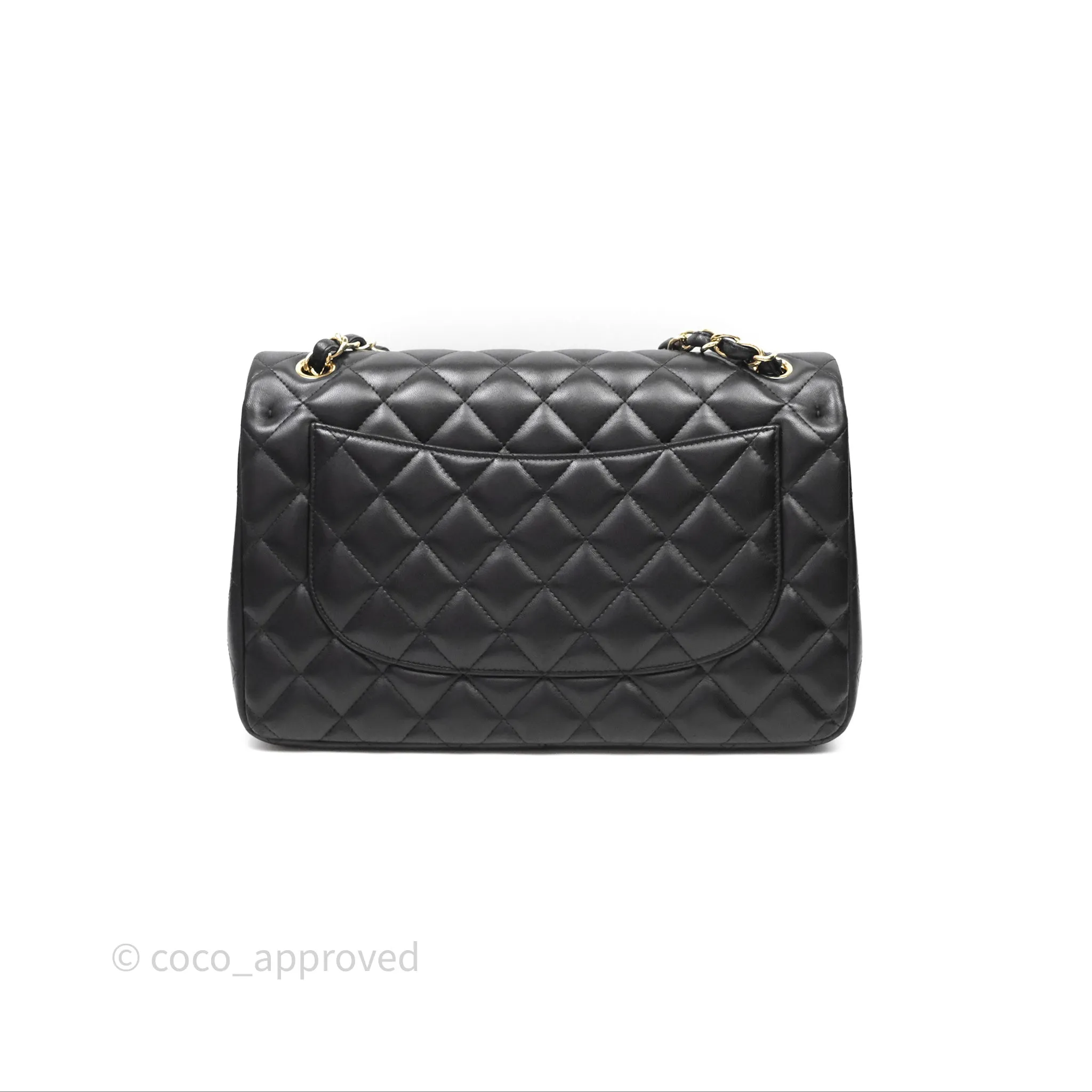 Chanel Jumbo Double Flap Black Lambskin Gold Hardware⁣⁣