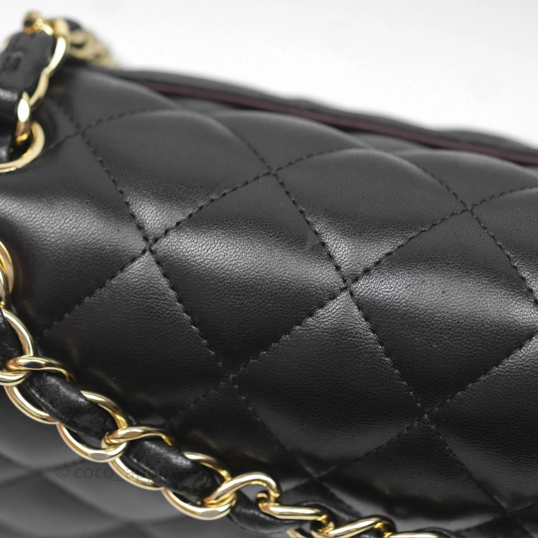 Chanel Jumbo Double Flap Black Lambskin Gold Hardware⁣⁣