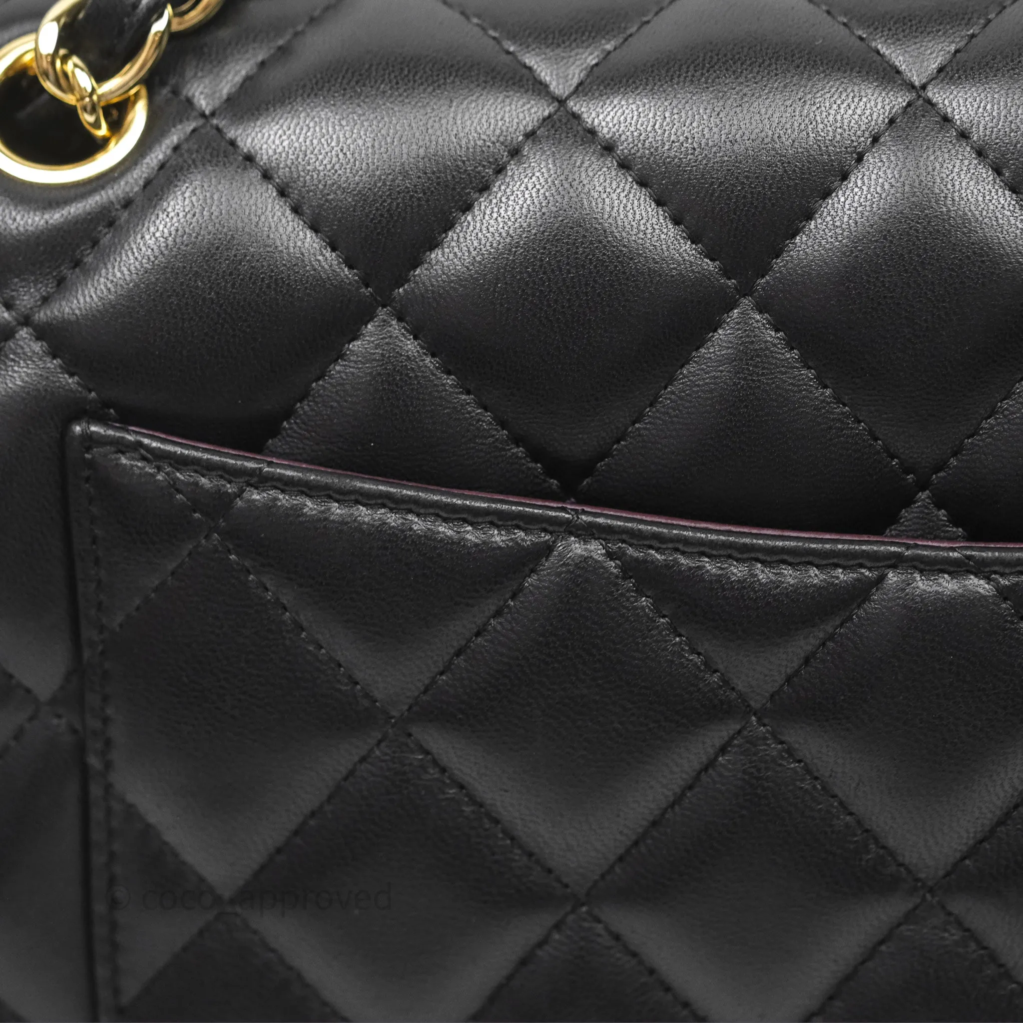 Chanel Jumbo Double Flap Black Lambskin Gold Hardware⁣⁣