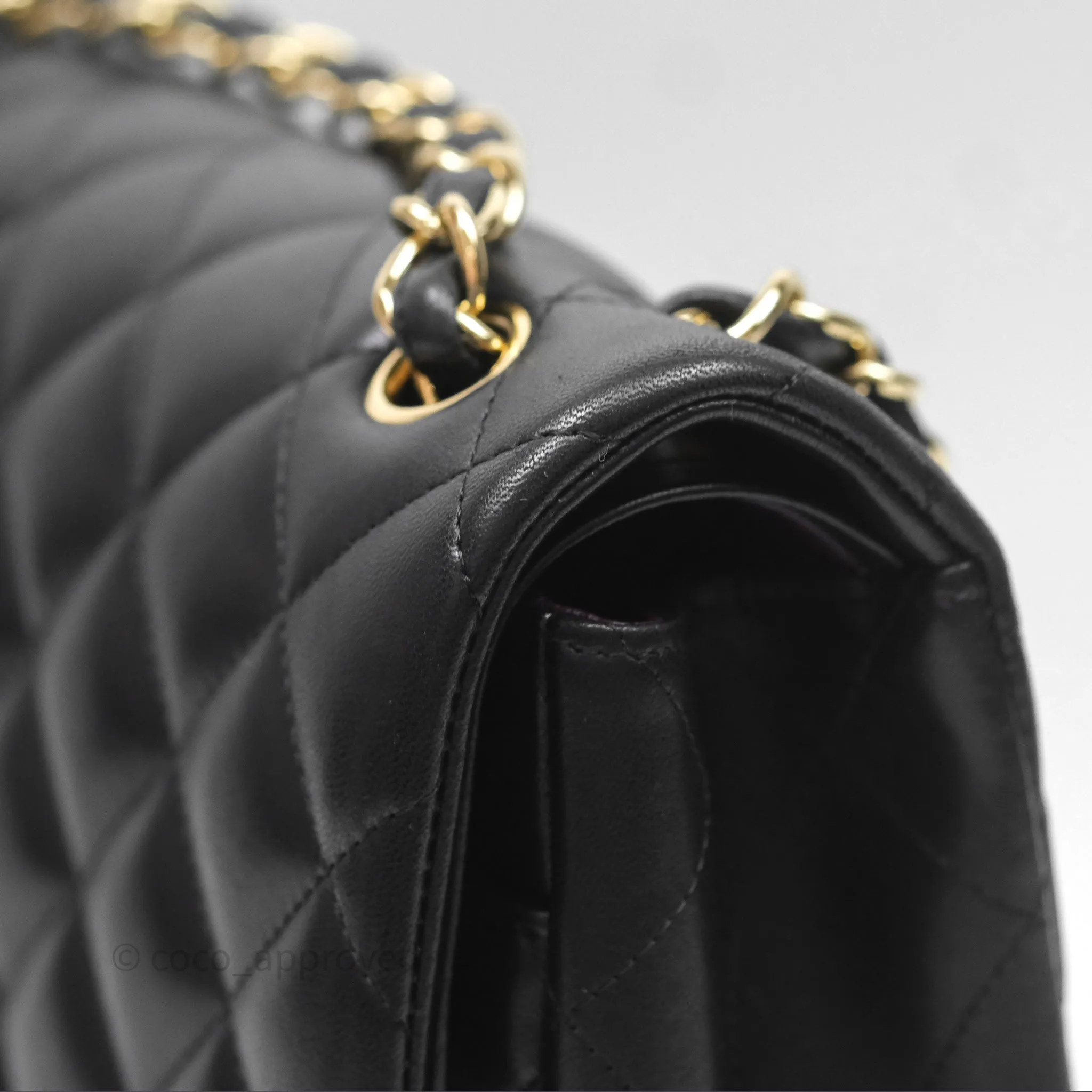 Chanel Jumbo Double Flap Black Lambskin Gold Hardware⁣⁣