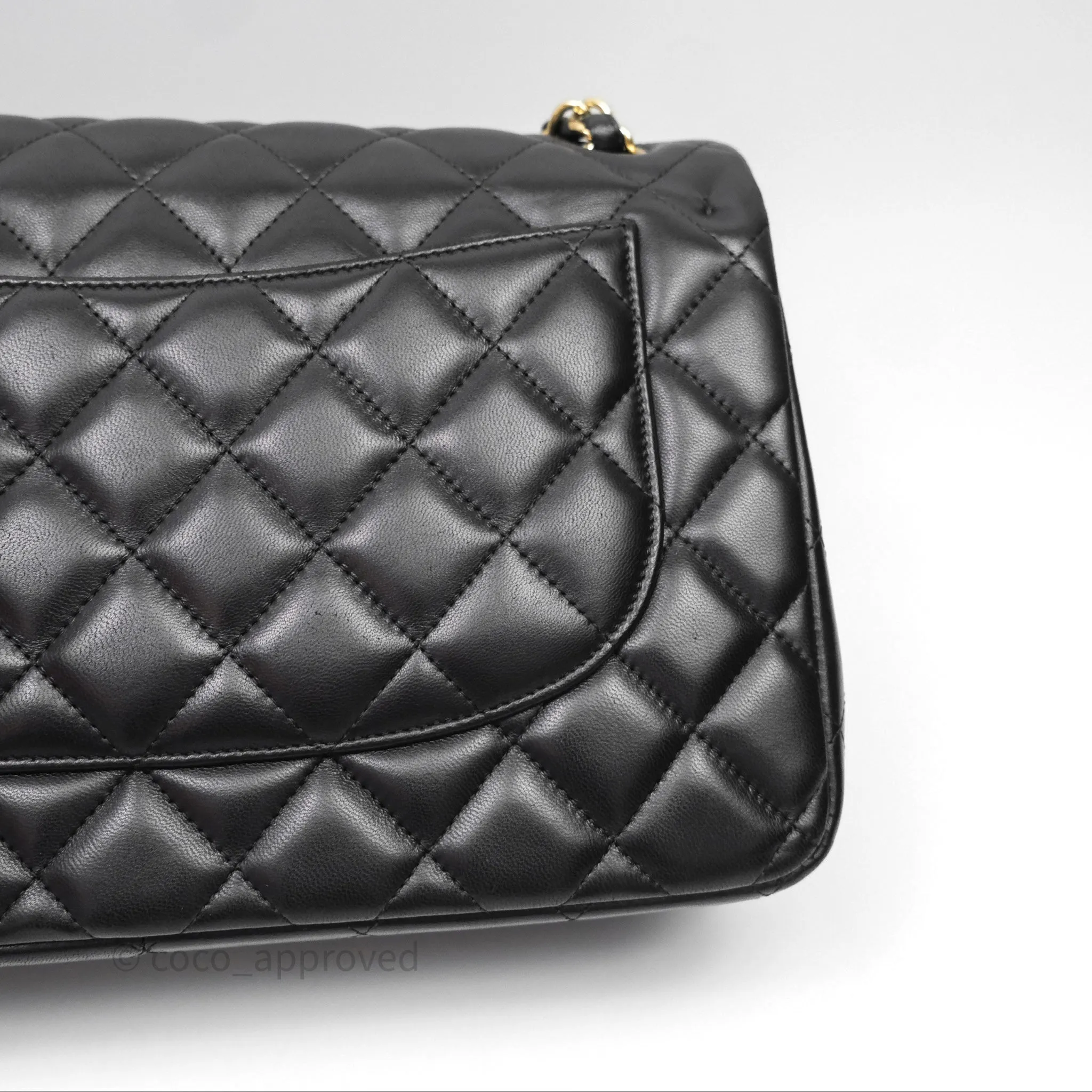 Chanel Jumbo Double Flap Black Lambskin Gold Hardware⁣⁣
