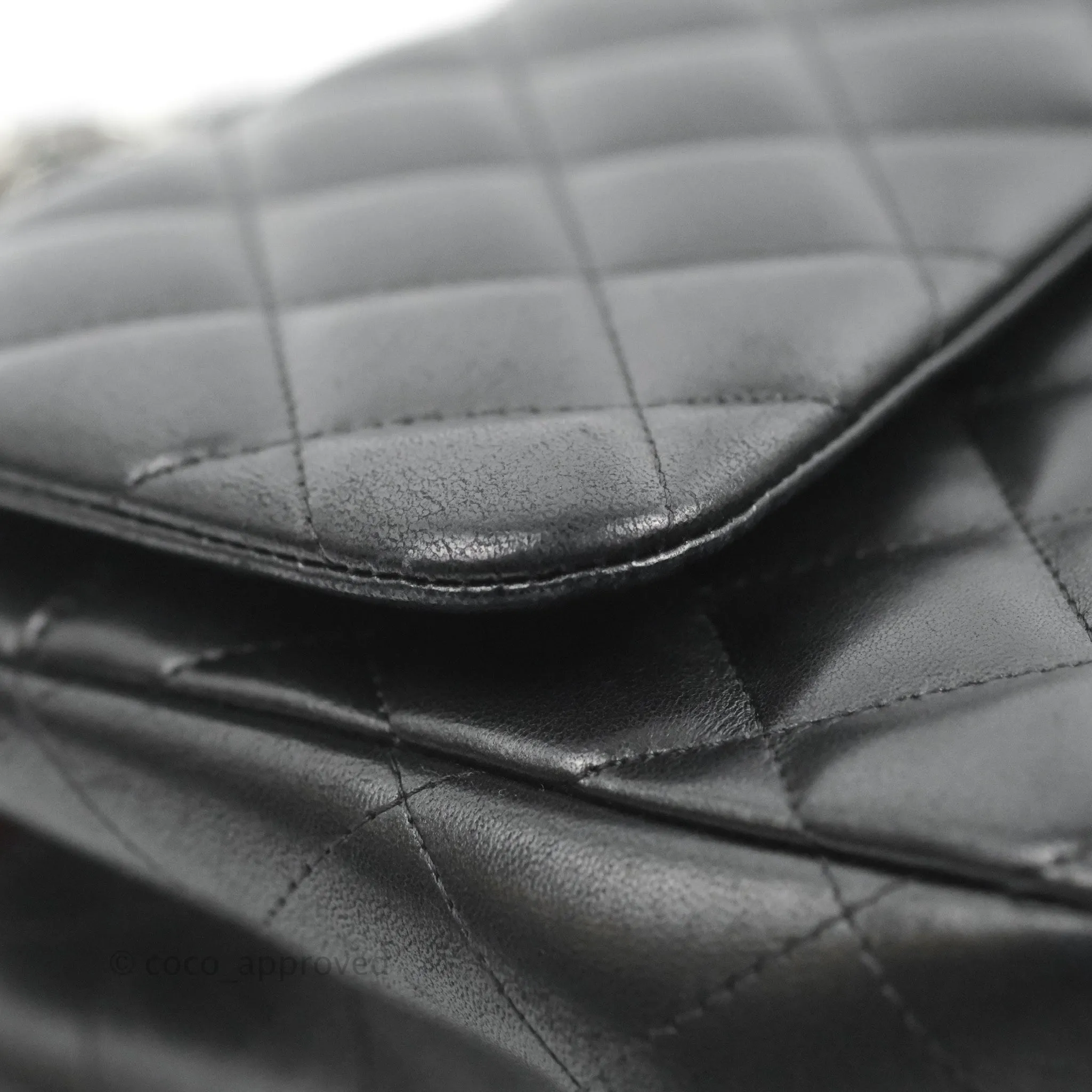 Chanel Jumbo Double Flap Black Lambskin Silver Hardware⁣⁣