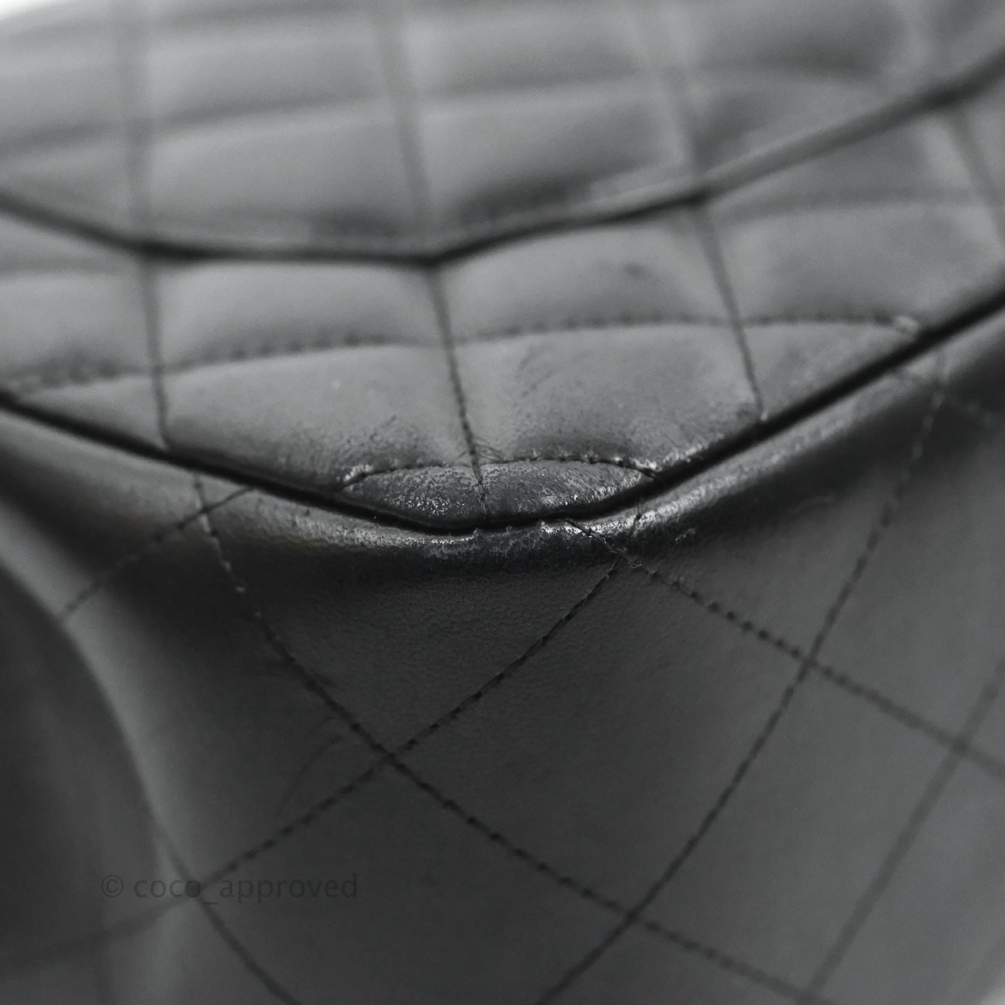 Chanel Jumbo Double Flap Black Lambskin Silver Hardware⁣⁣