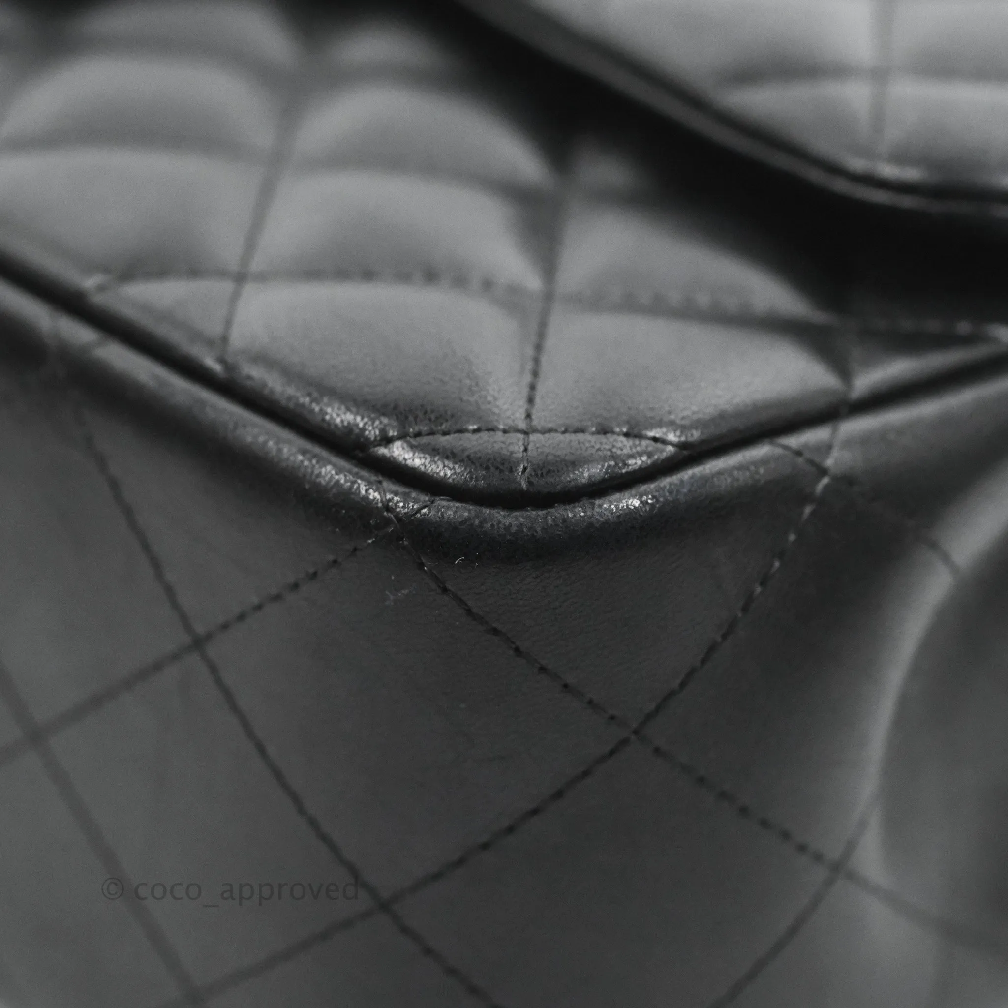 Chanel Jumbo Double Flap Black Lambskin Silver Hardware⁣⁣