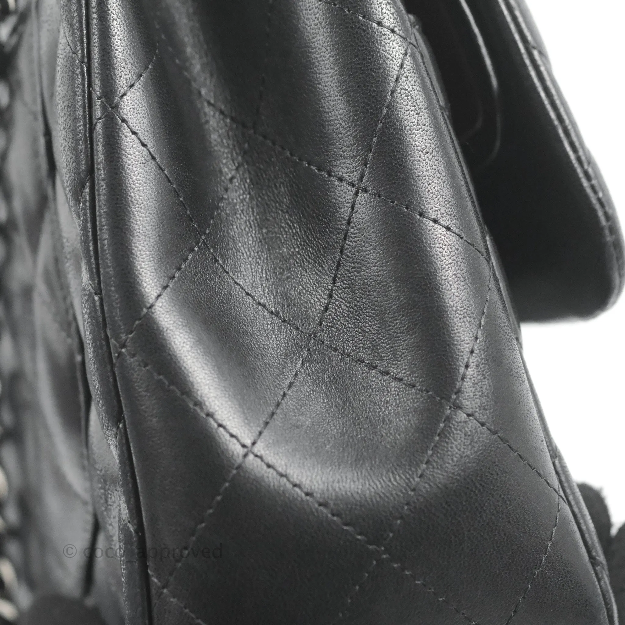 Chanel Jumbo Double Flap Black Lambskin Silver Hardware⁣⁣