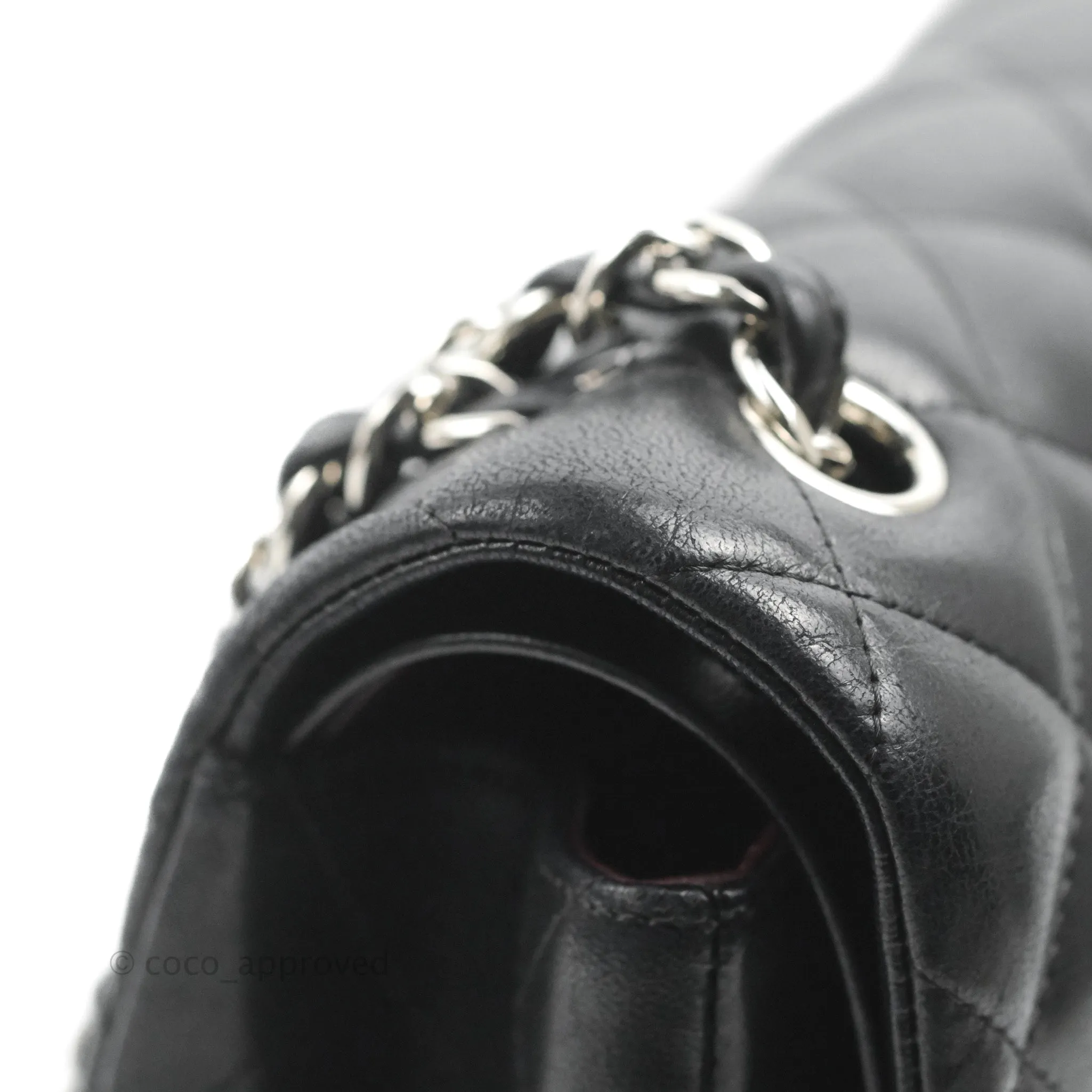 Chanel Jumbo Double Flap Black Lambskin Silver Hardware⁣⁣