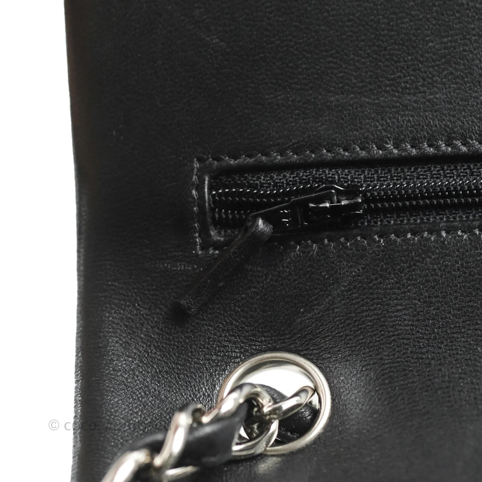 Chanel Jumbo Double Flap Black Lambskin Silver Hardware⁣⁣