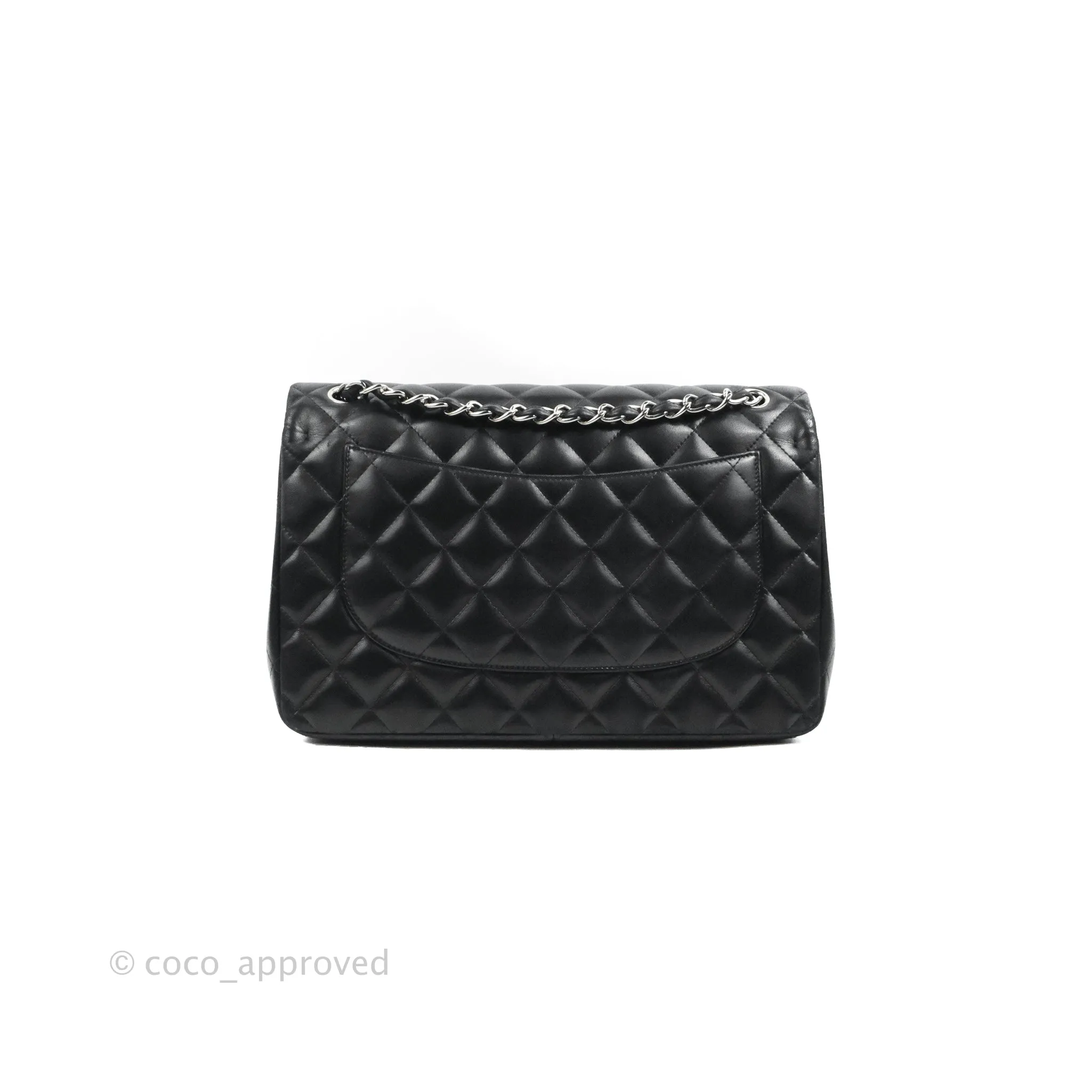 Chanel Jumbo Double Flap Black Lambskin Silver Hardware⁣⁣