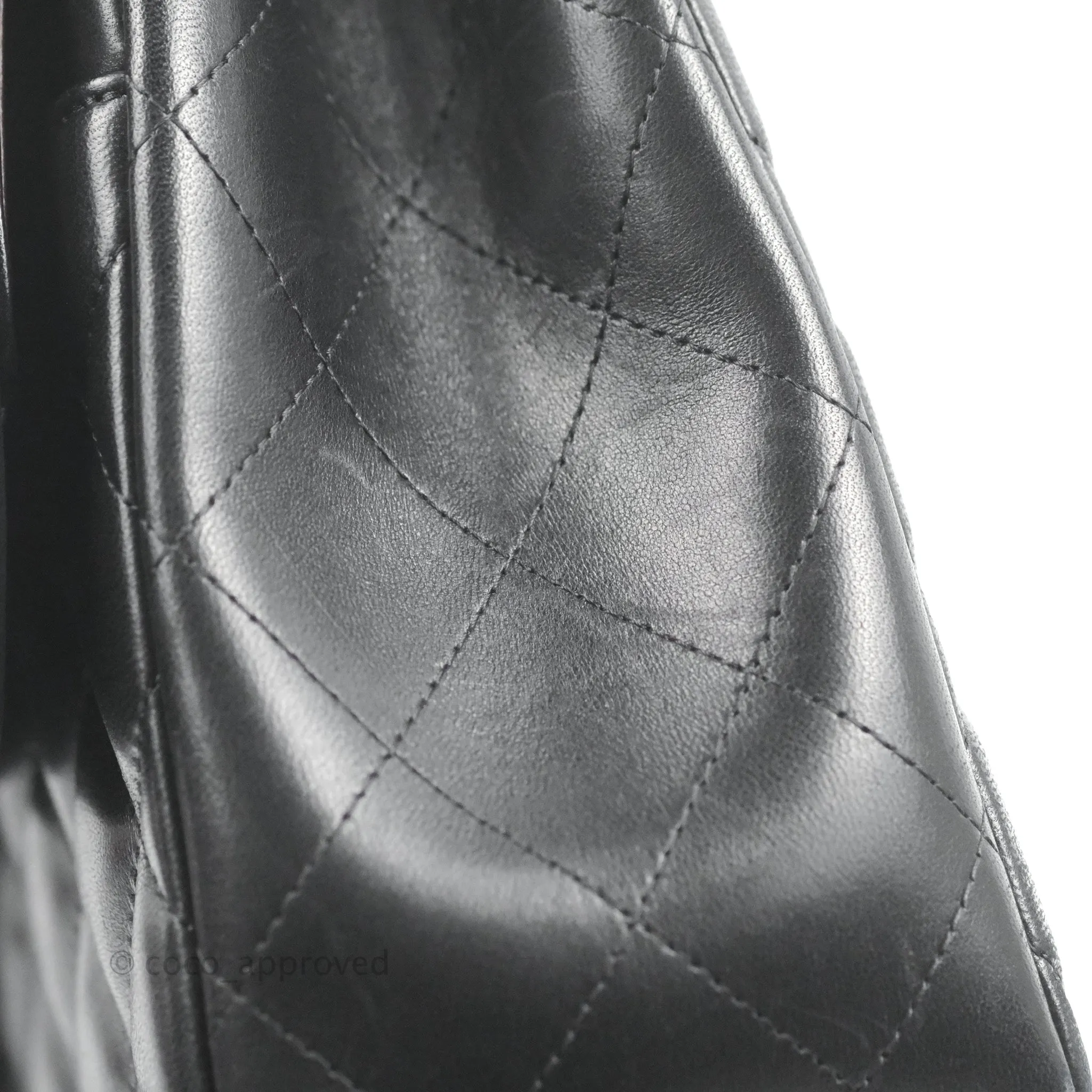 Chanel Jumbo Double Flap Black Lambskin Silver Hardware⁣⁣