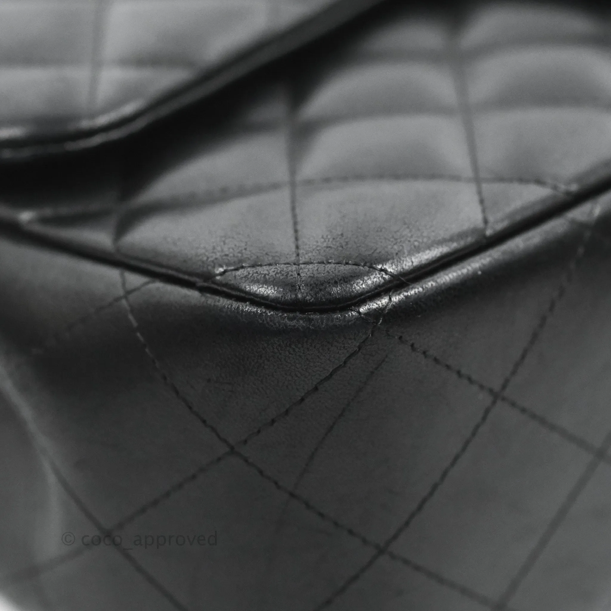 Chanel Jumbo Double Flap Black Lambskin Silver Hardware⁣⁣