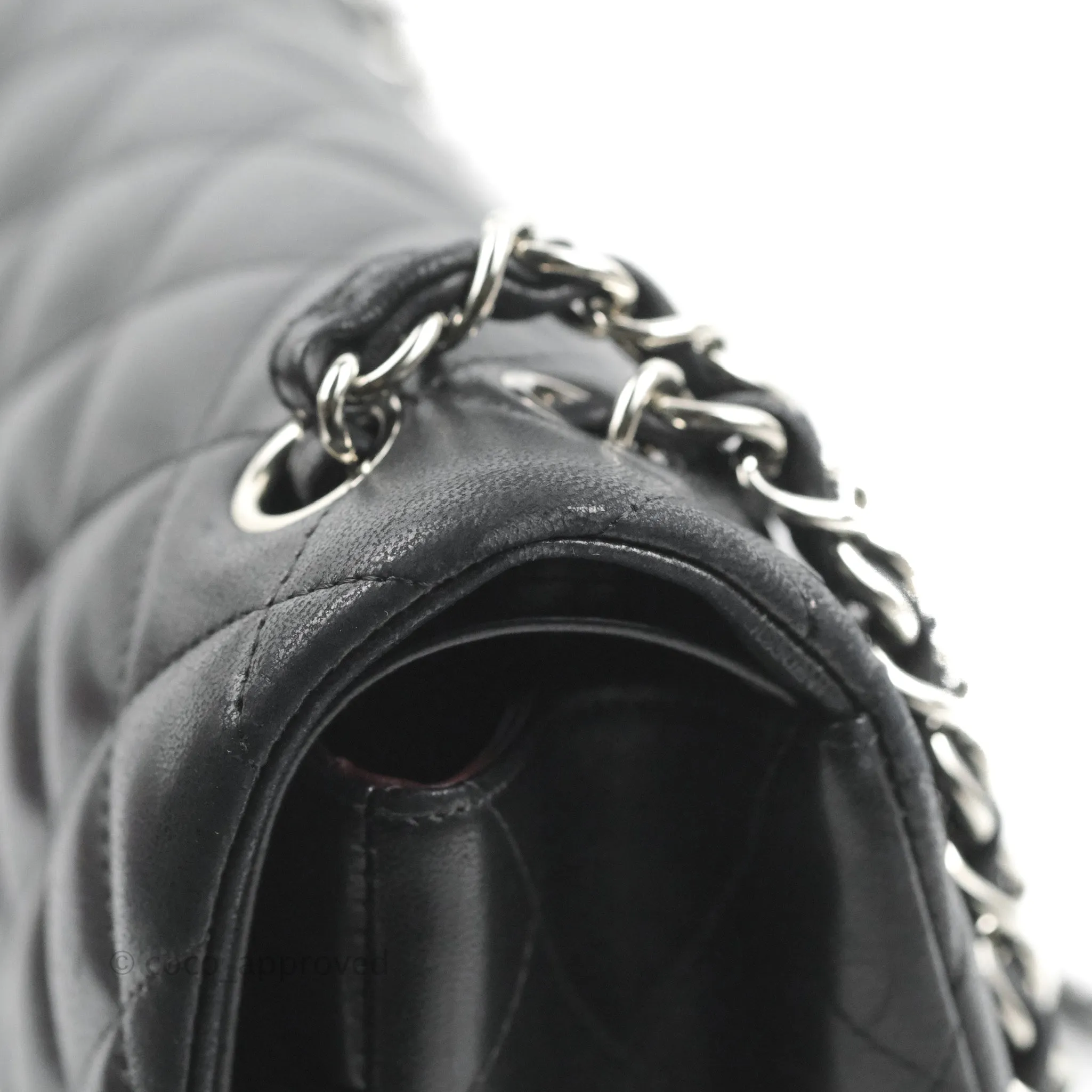 Chanel Jumbo Double Flap Black Lambskin Silver Hardware⁣⁣