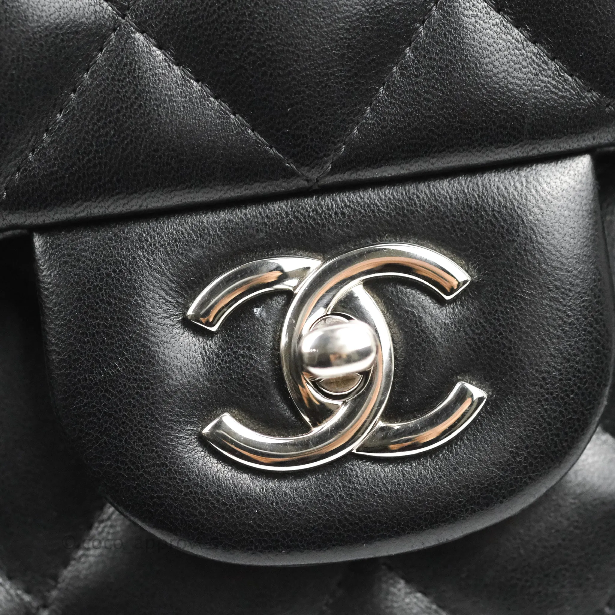 Chanel Jumbo Double Flap Black Lambskin Silver Hardware⁣⁣