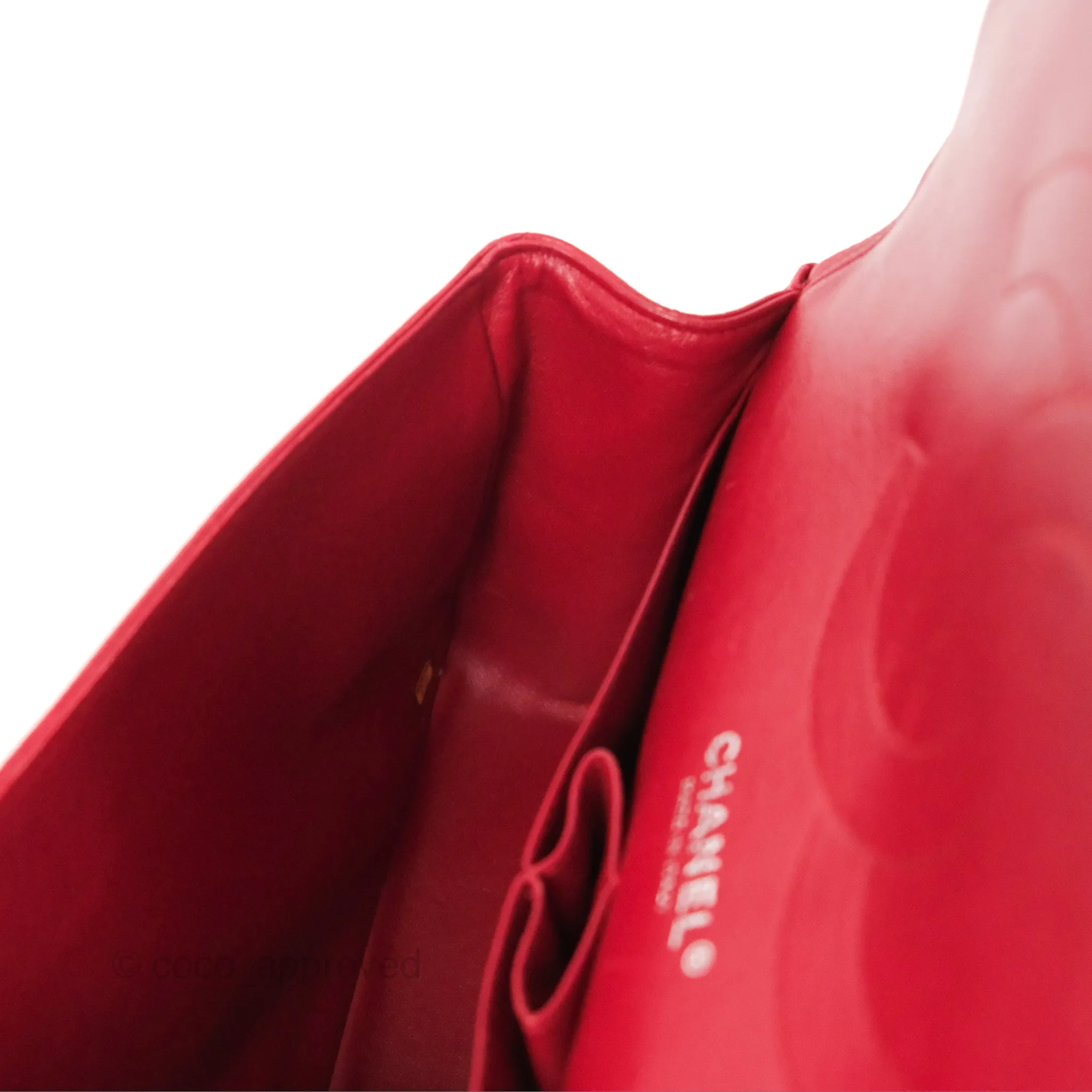 Chanel Jumbo Double Flap Red Caviar Silver Hardware⁣⁣