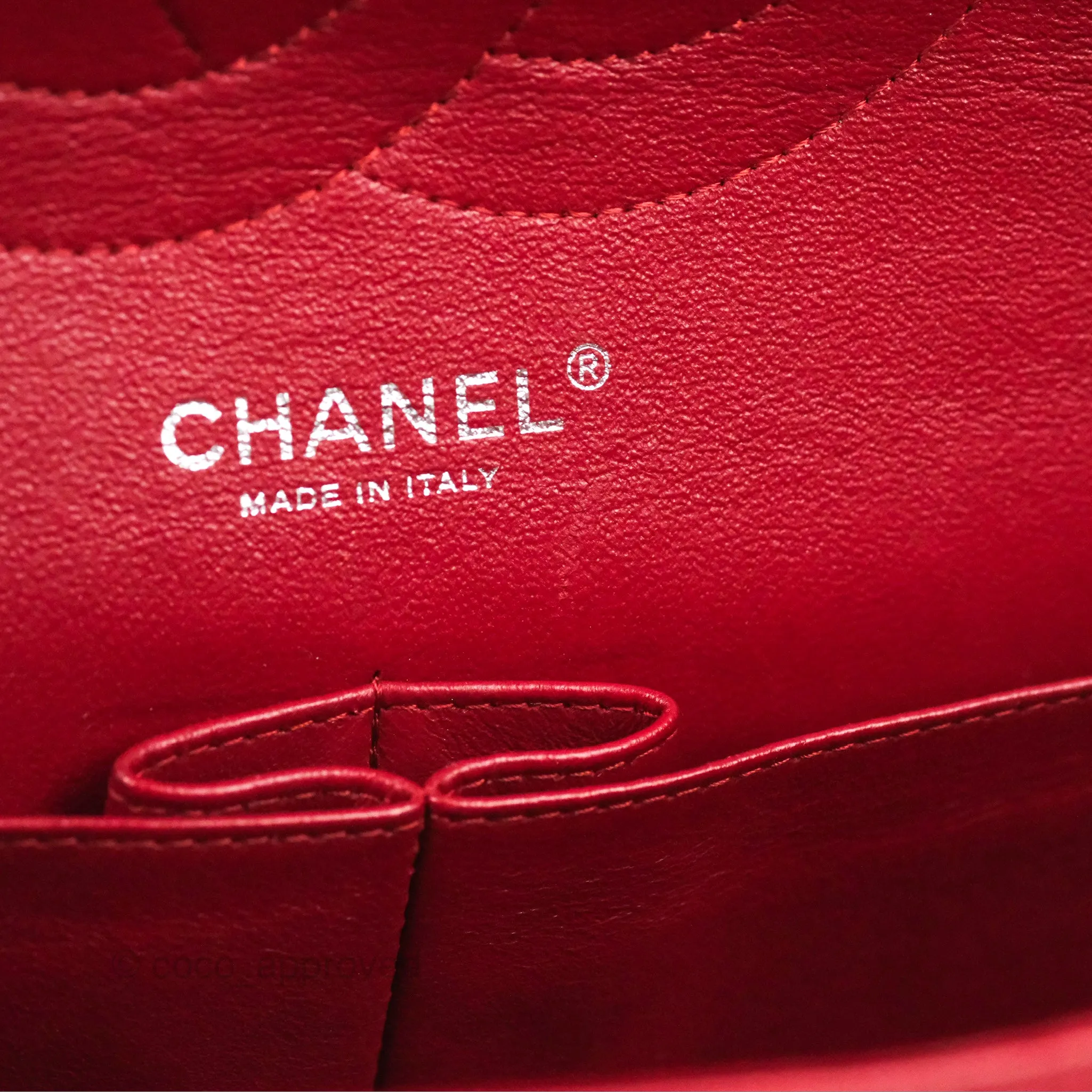 Chanel Jumbo Double Flap Red Caviar Silver Hardware⁣⁣