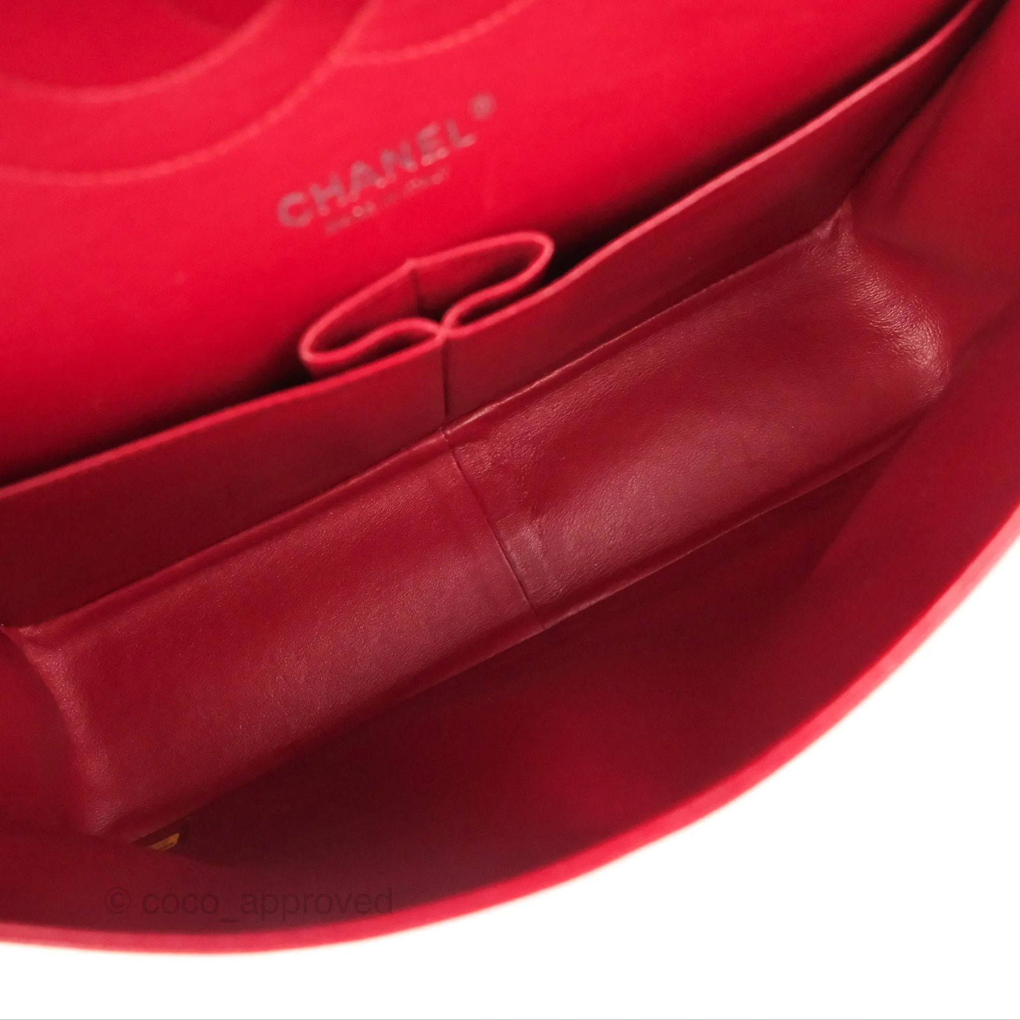 Chanel Jumbo Double Flap Red Caviar Silver Hardware⁣⁣