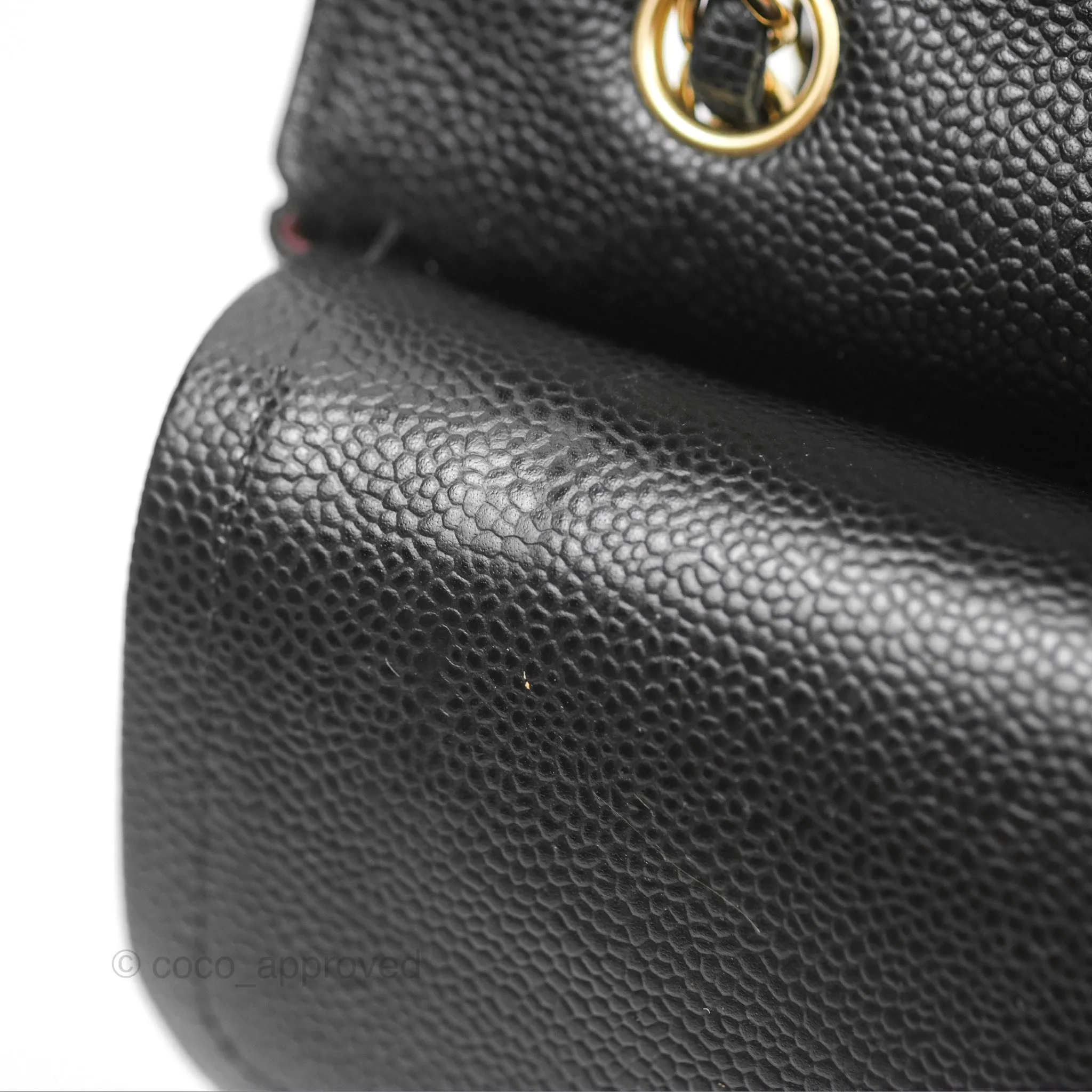 Chanel Medium Classic Flap Quilted Black Caviar Gold Hardware