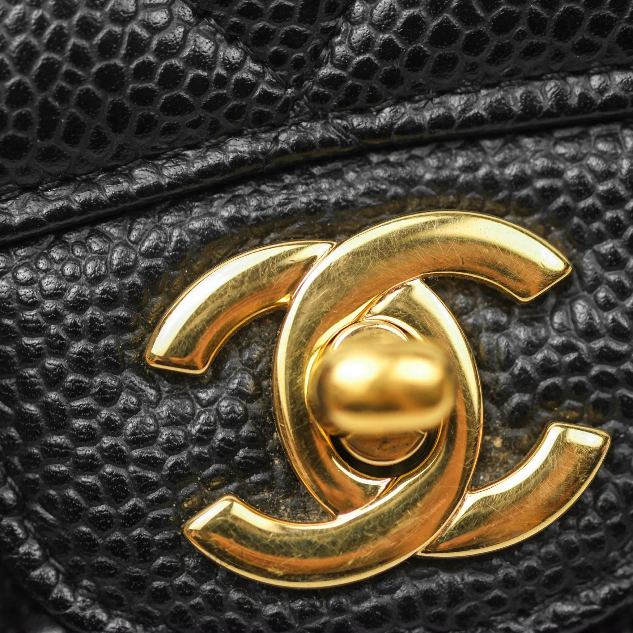 Chanel Medium Classic Flap Quilted Black Caviar Gold Hardware