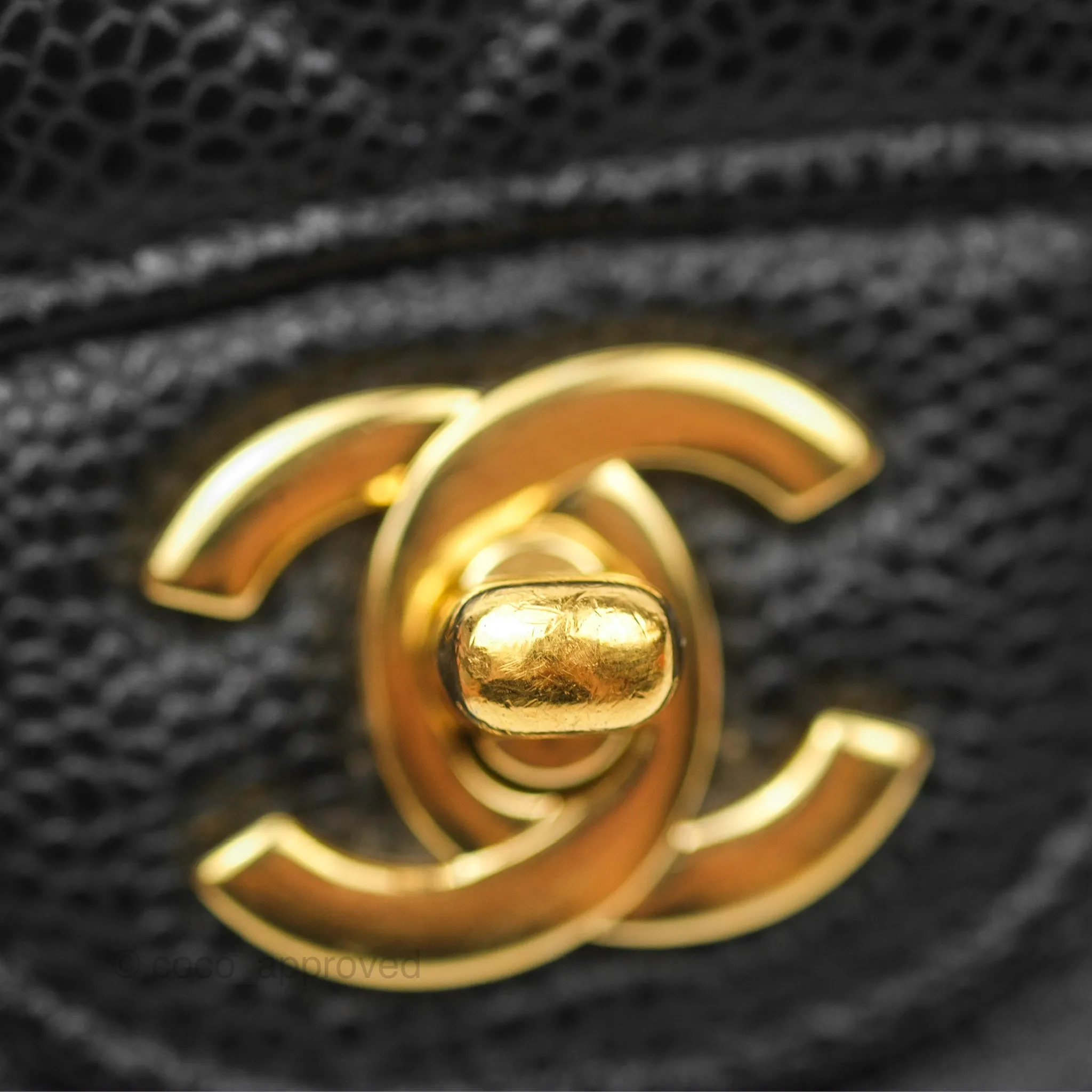 Chanel Medium Classic Flap Quilted Black Caviar Gold Hardware