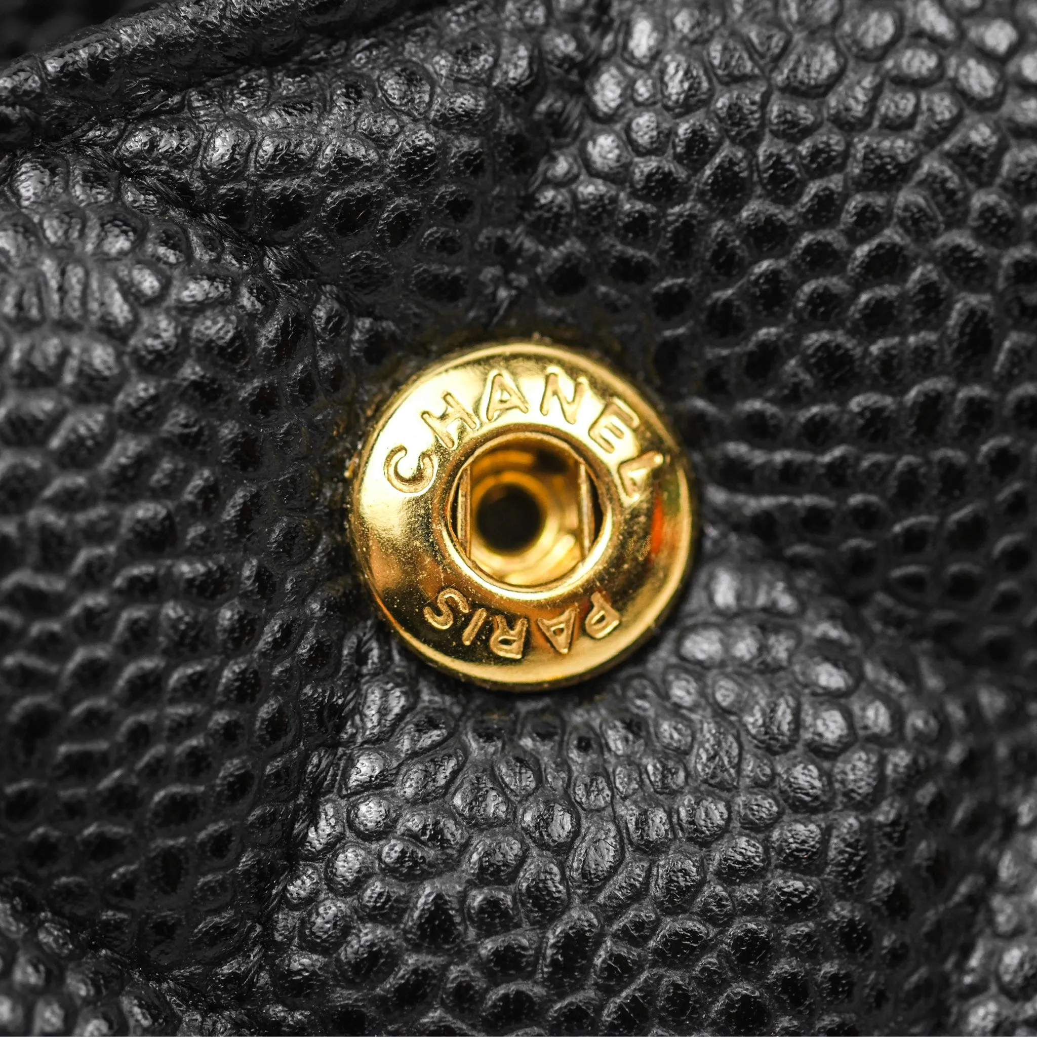 Chanel Medium Classic Flap Quilted Black Caviar Gold Hardware
