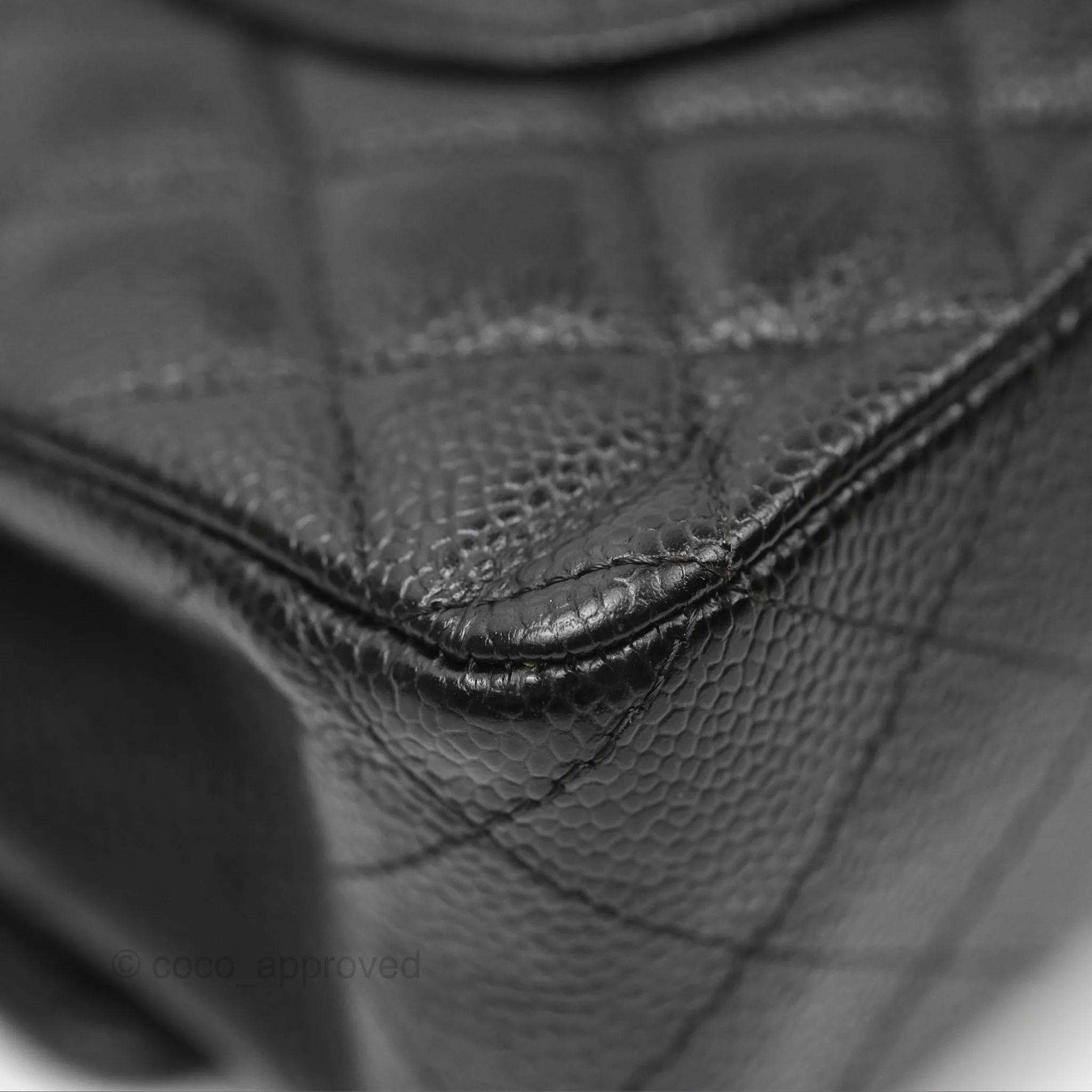 Chanel Medium Classic Flap Quilted Black Caviar Gold Hardware