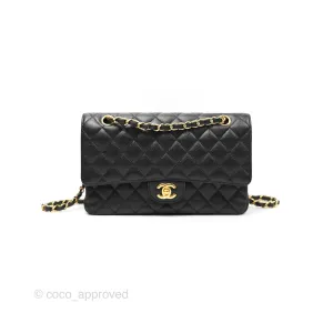 Chanel Medium Classic Flap Quilted Black Caviar Gold Hardware