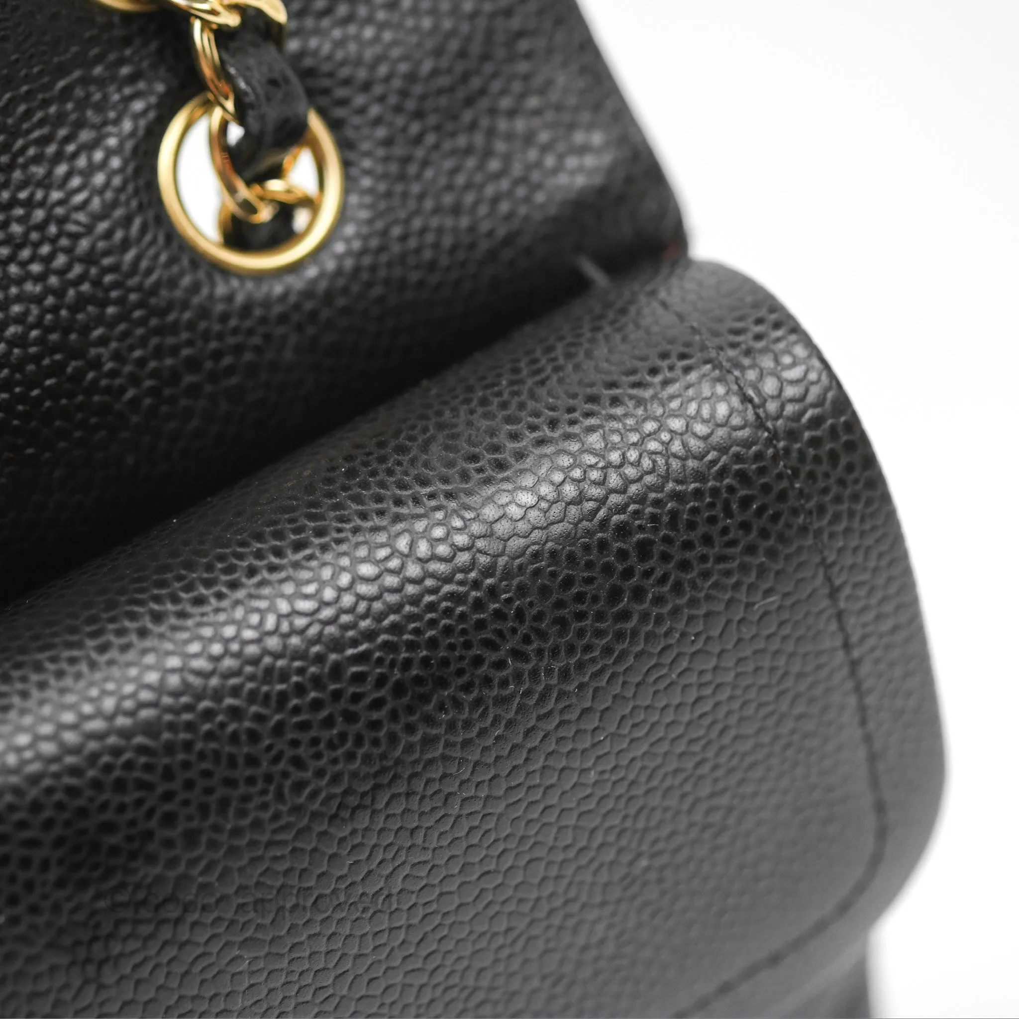 Chanel Medium Classic Flap Quilted Black Caviar Gold Hardware