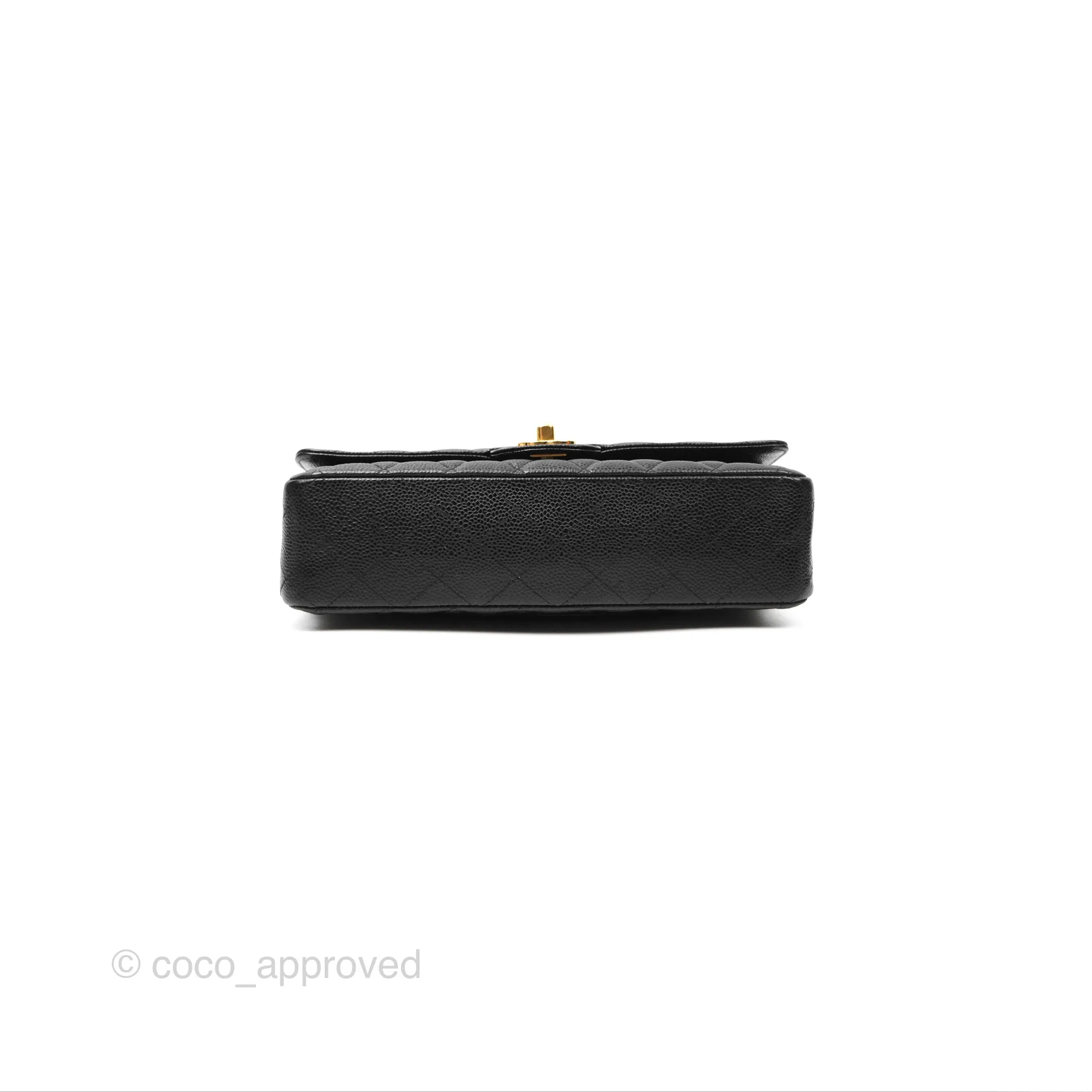 Chanel Medium Classic Flap Quilted Black Caviar Gold Hardware
