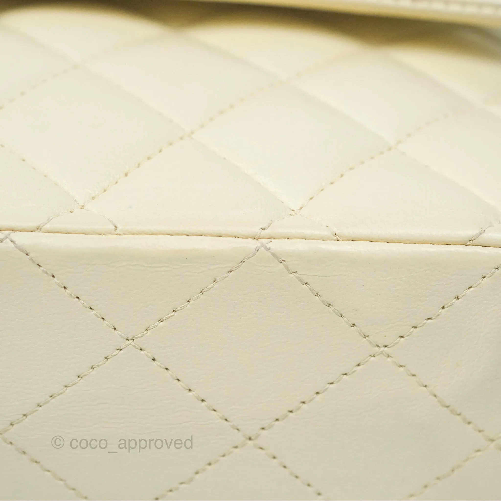 Chanel Medium Classic Flap Quilted Pale Yellow Lambskin Gold Hardware