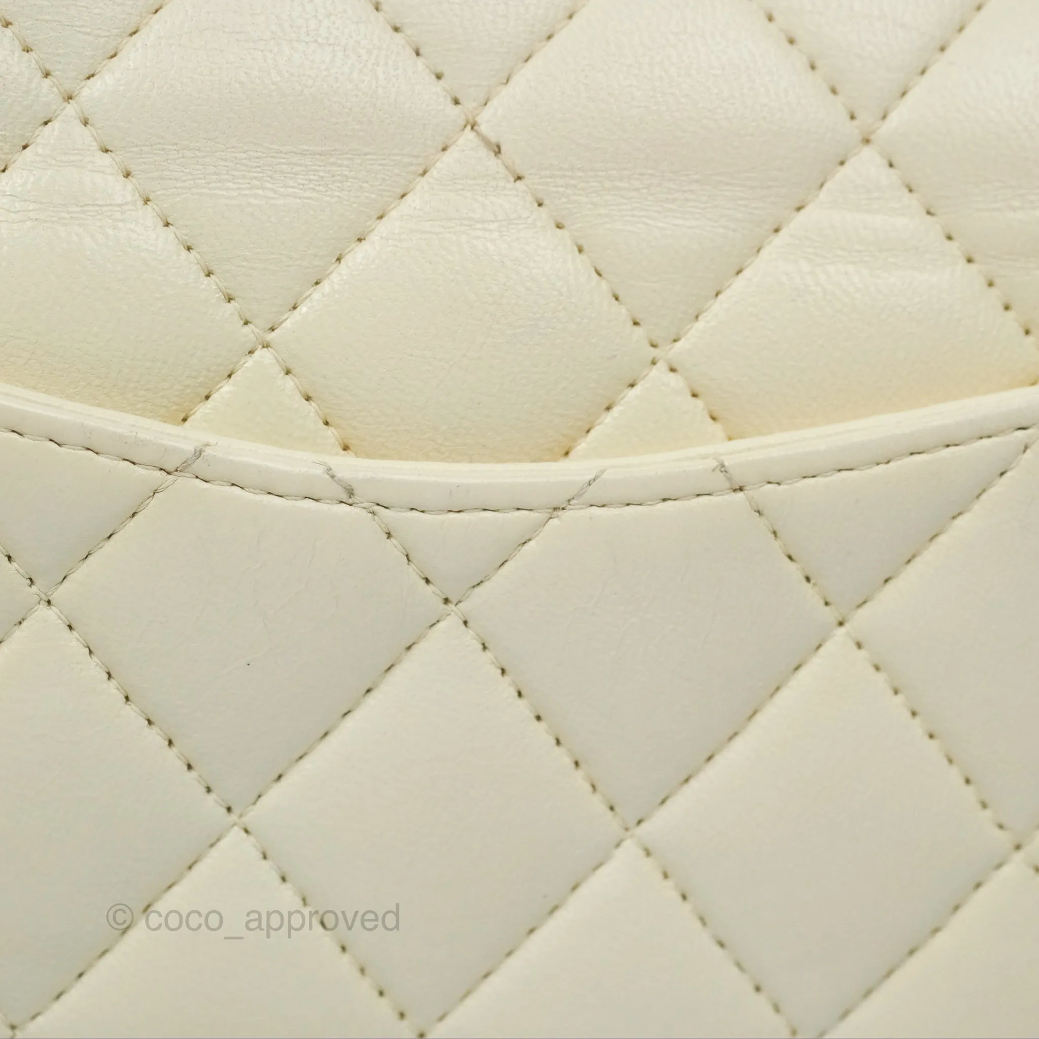 Chanel Medium Classic Flap Quilted Pale Yellow Lambskin Gold Hardware