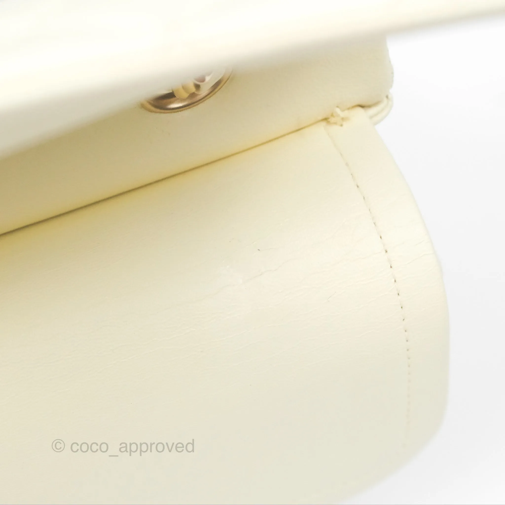 Chanel Medium Classic Flap Quilted Pale Yellow Lambskin Gold Hardware