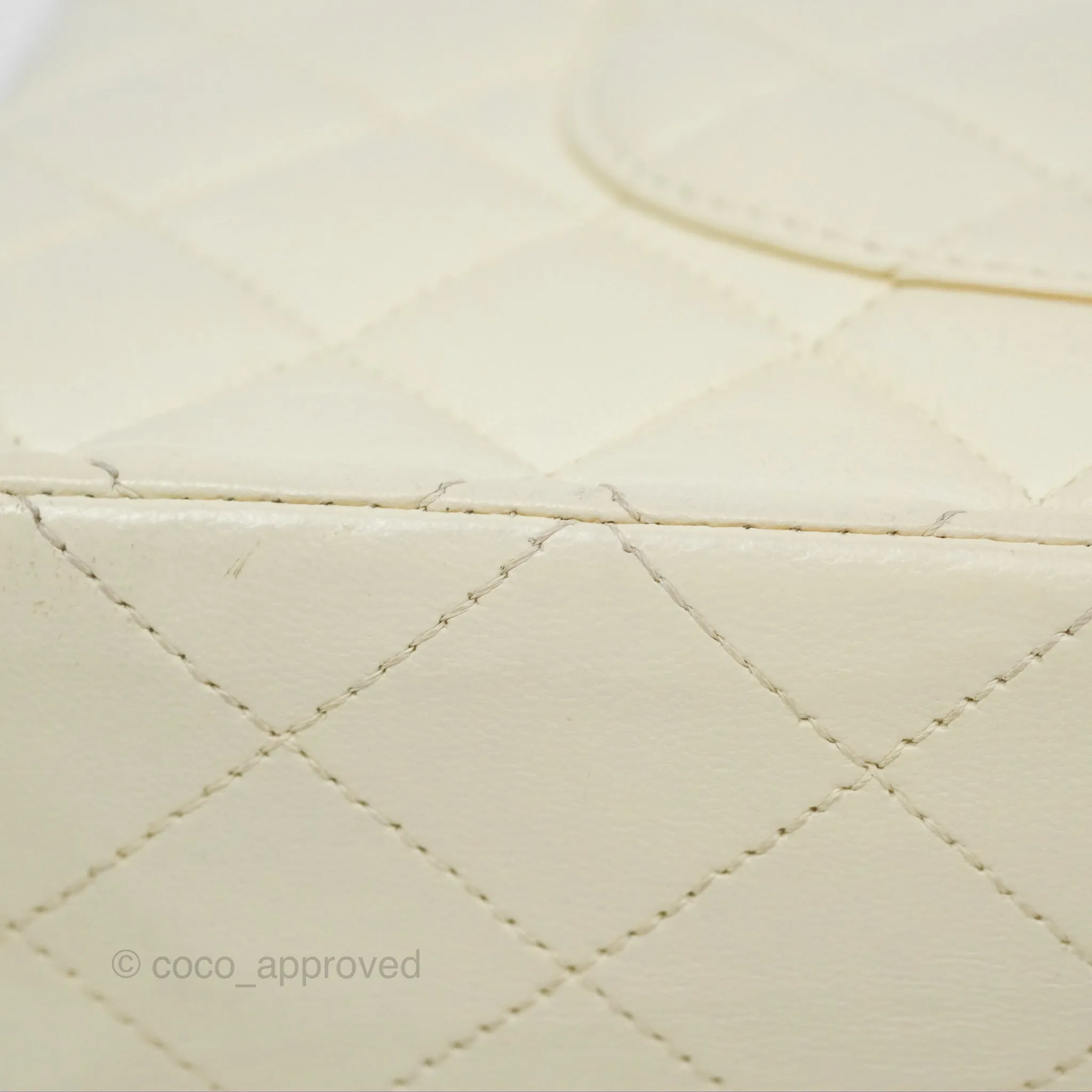 Chanel Medium Classic Flap Quilted Pale Yellow Lambskin Gold Hardware