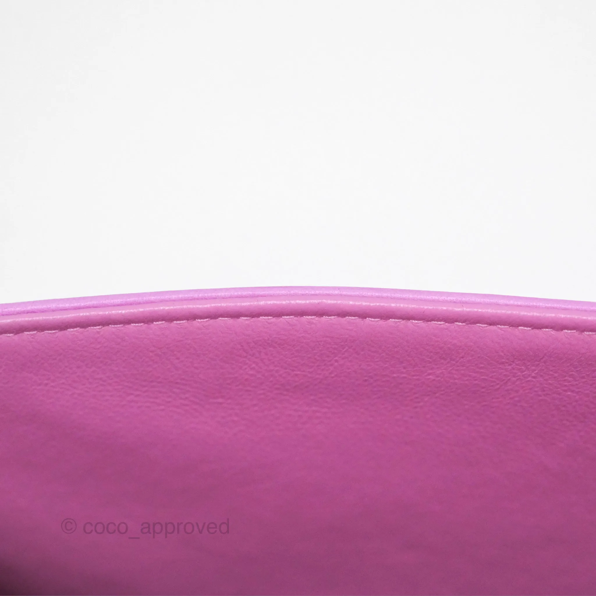 Chanel Medium Classic Flap Quilted Purple Lambskin Silver Hardware