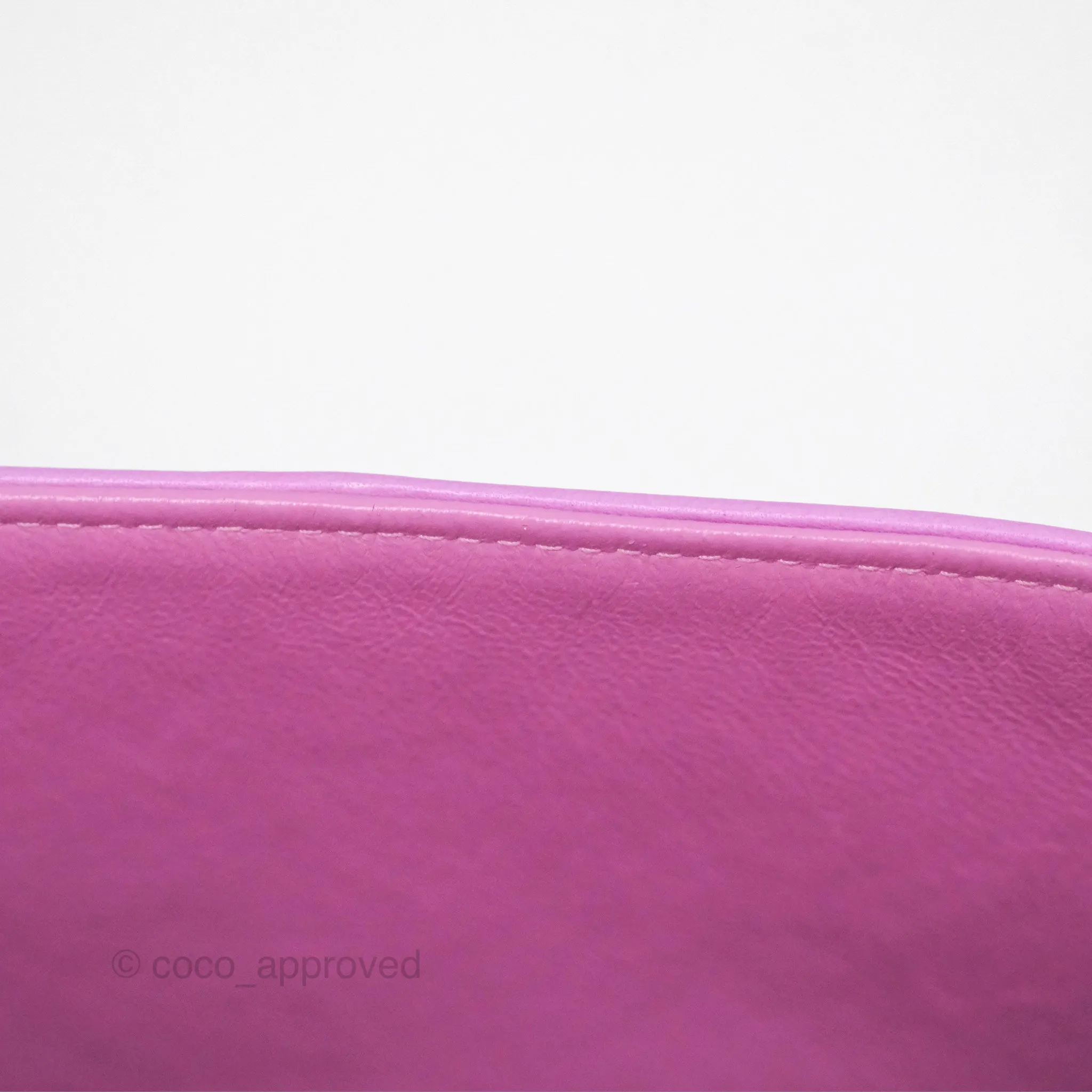 Chanel Medium Classic Flap Quilted Purple Lambskin Silver Hardware