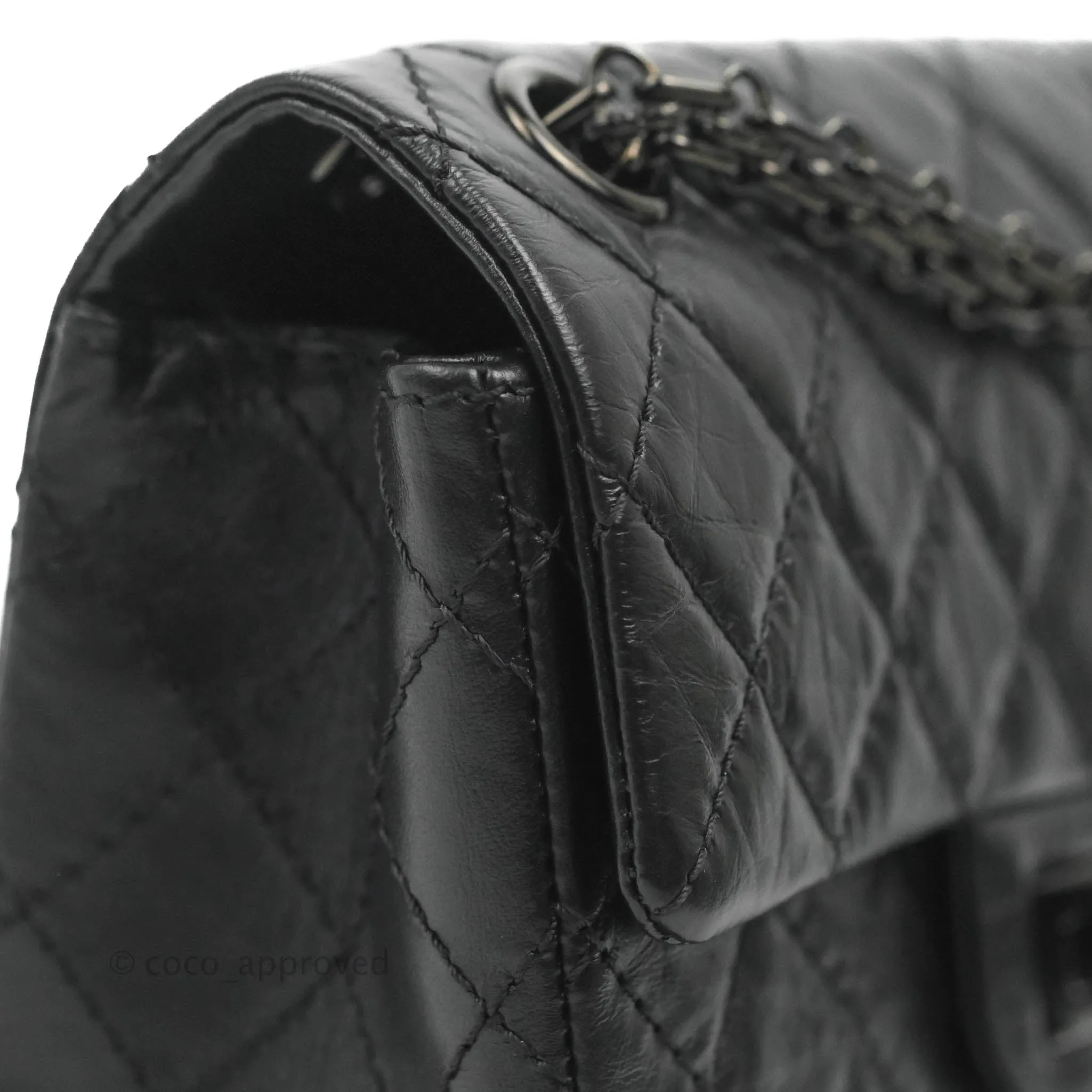 Chanel Mini Reissue 224 So Black Aged Calfskin Black Hardware