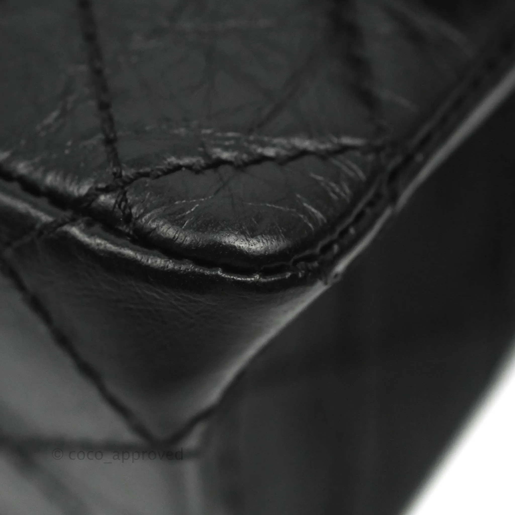 Chanel Mini Reissue 224 So Black Aged Calfskin Black Hardware