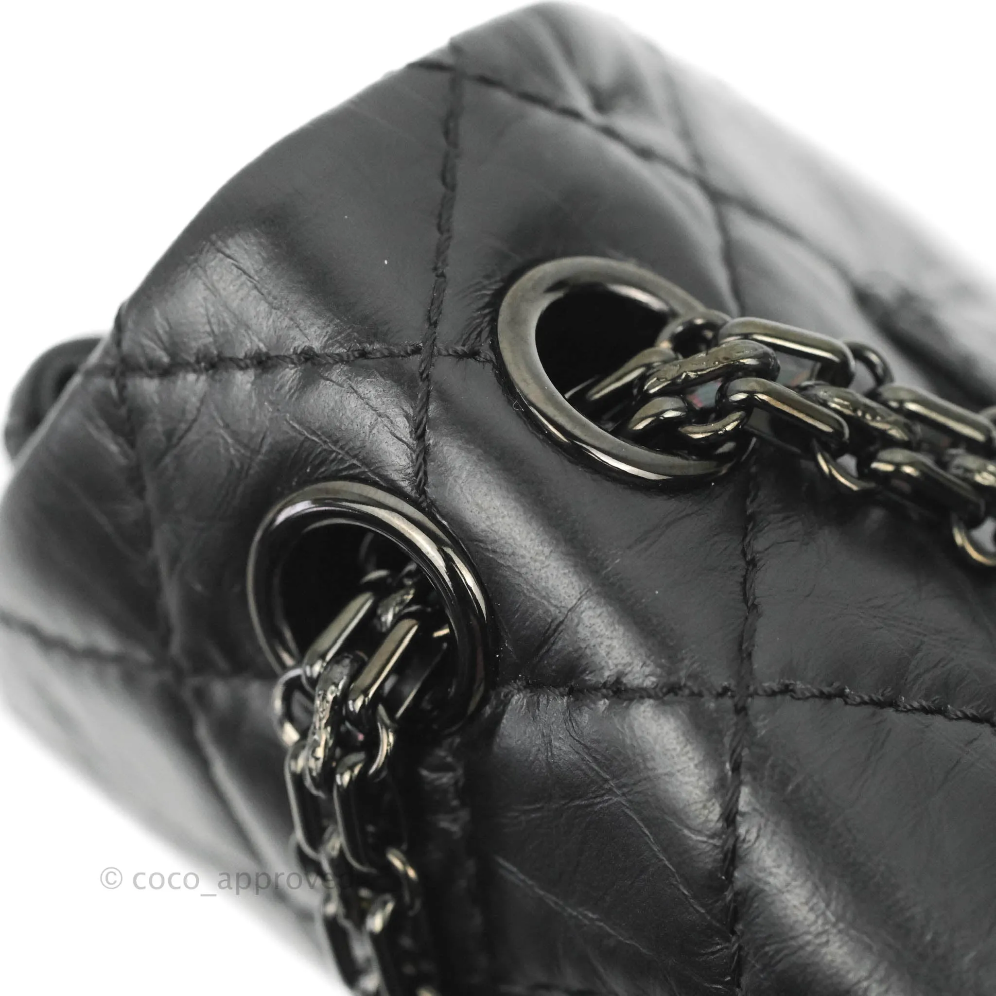 Chanel Mini Reissue 224 So Black Aged Calfskin Black Hardware