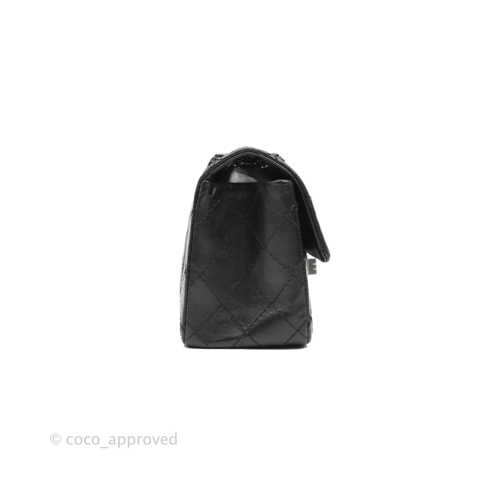 Chanel Mini Reissue 224 So Black Aged Calfskin Black Hardware
